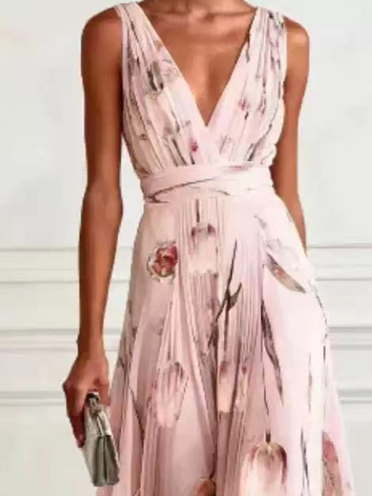 Plus Size Sleeveless Floral Maxi Dress