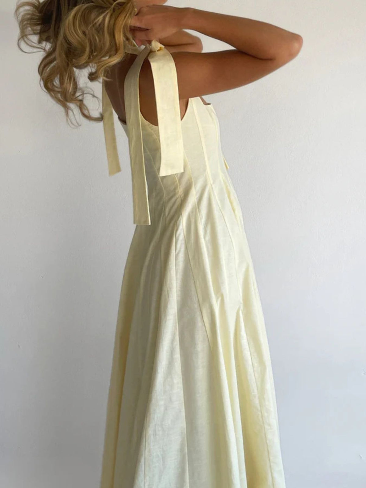 Gradient Tie Shoulder Maxi Dress