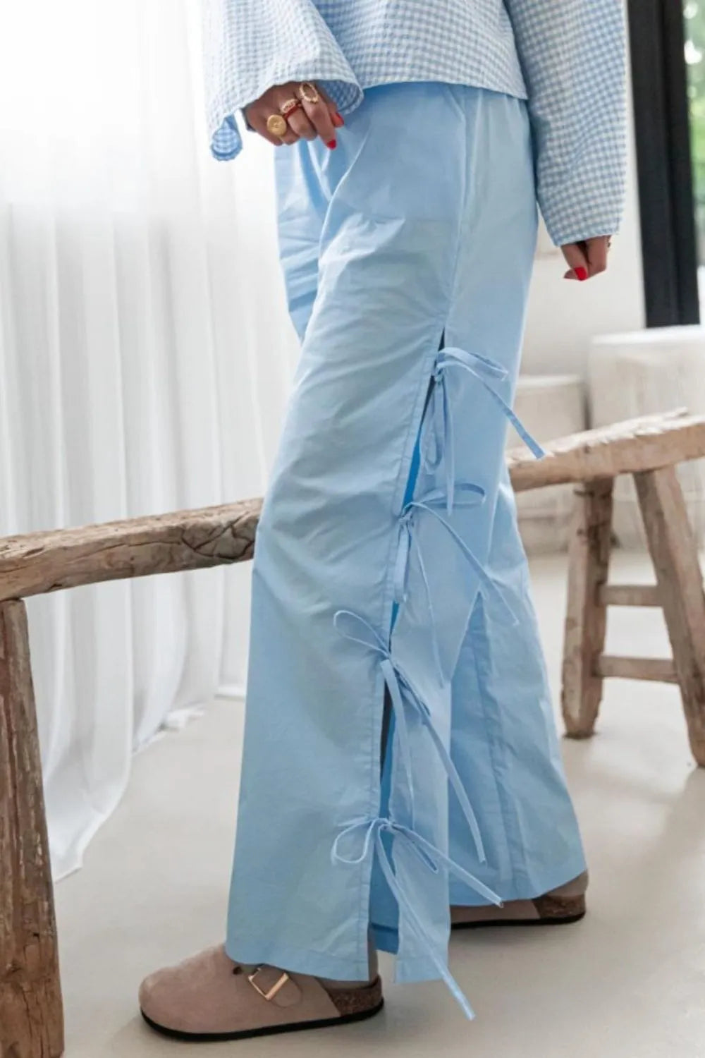 Side-Tied Pants with Pockets by Mystique Q