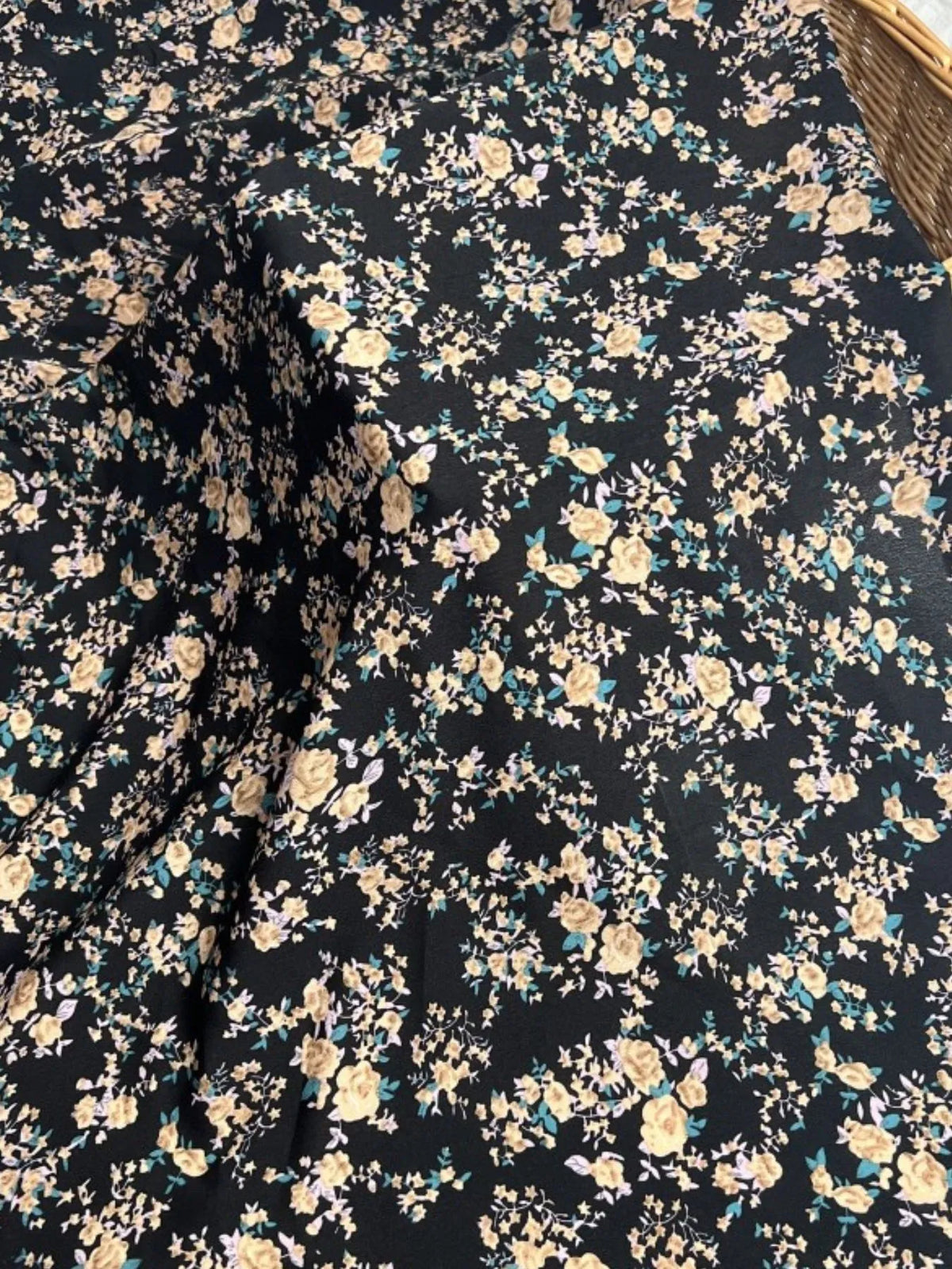 Off-Shoulder Smocked Floral Midi Dress