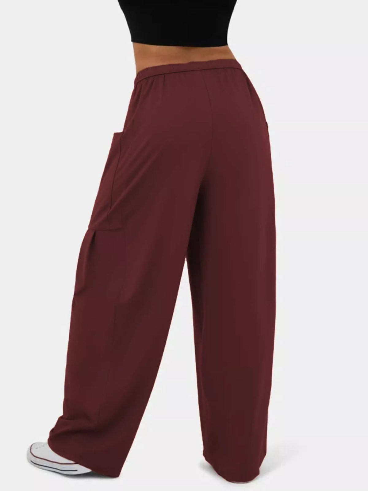 High-Waisted Adjustable Wide-Leg Pants