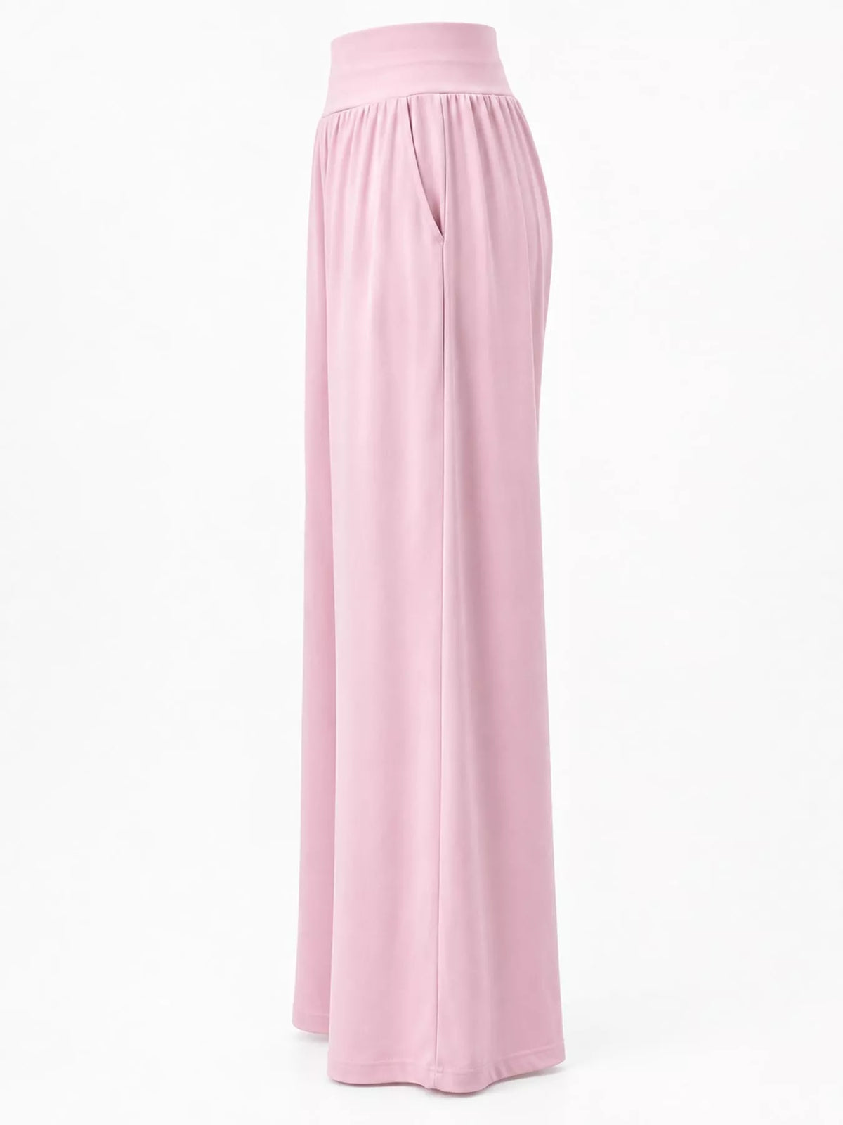 High-Rise Wide-Leg Pants with Pockets