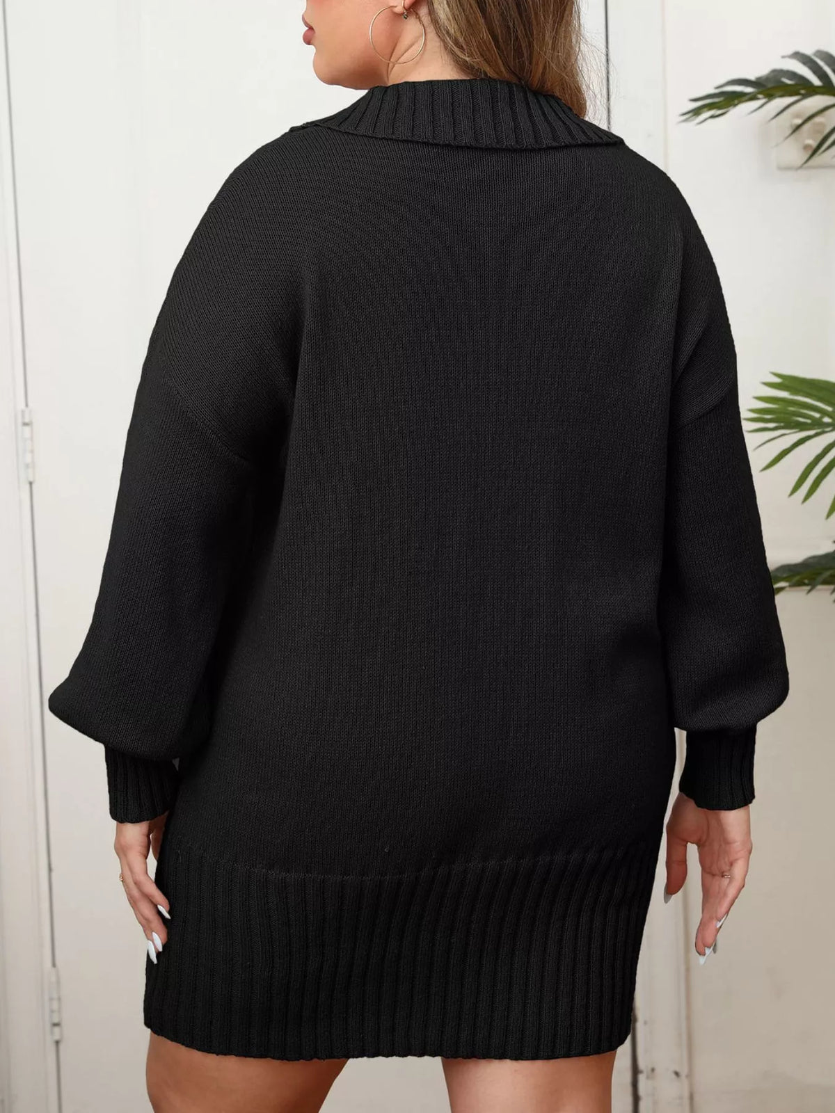 Floral Applique Sweater Dress