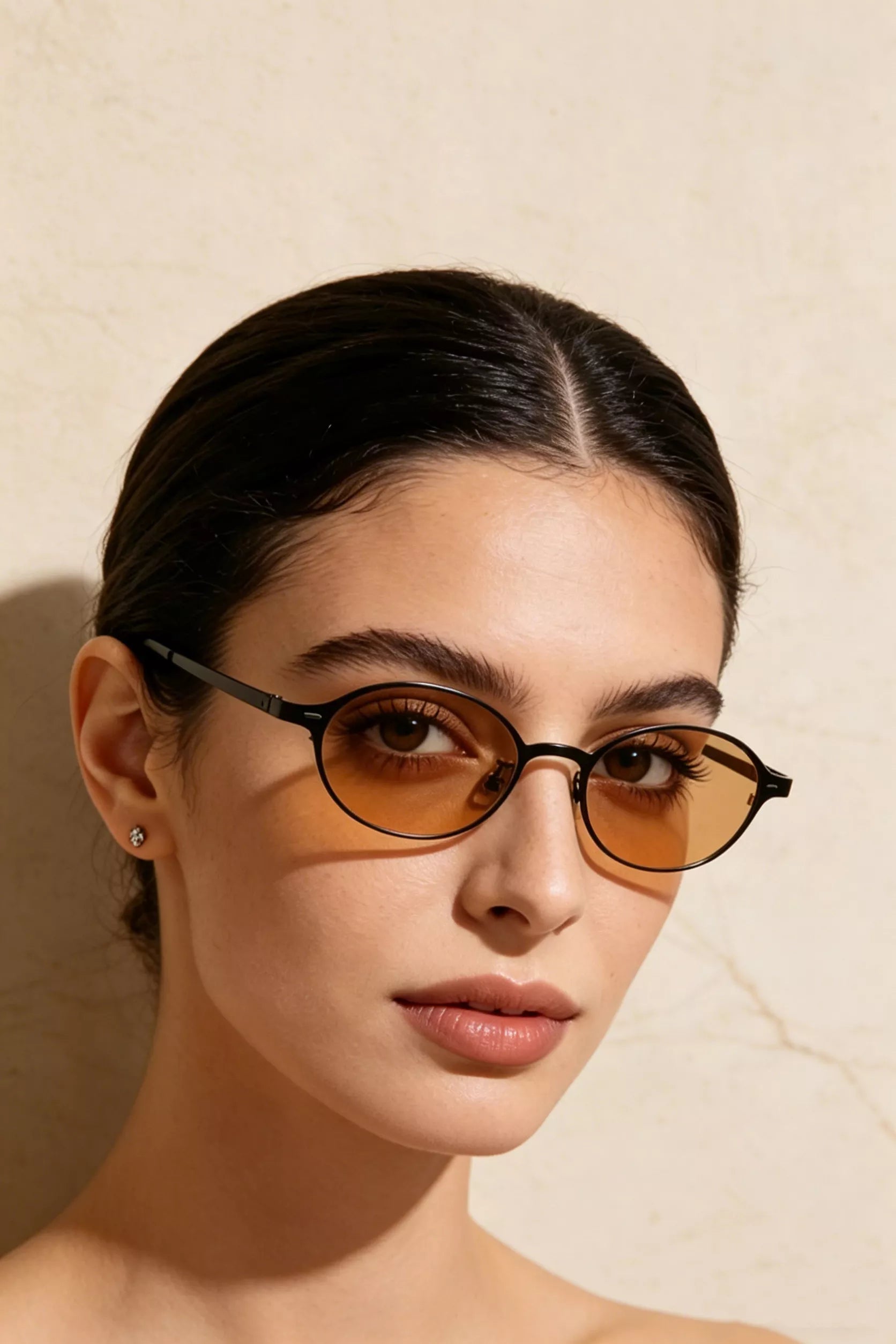 Ilussa Vintage Oval Metal Sunglasses