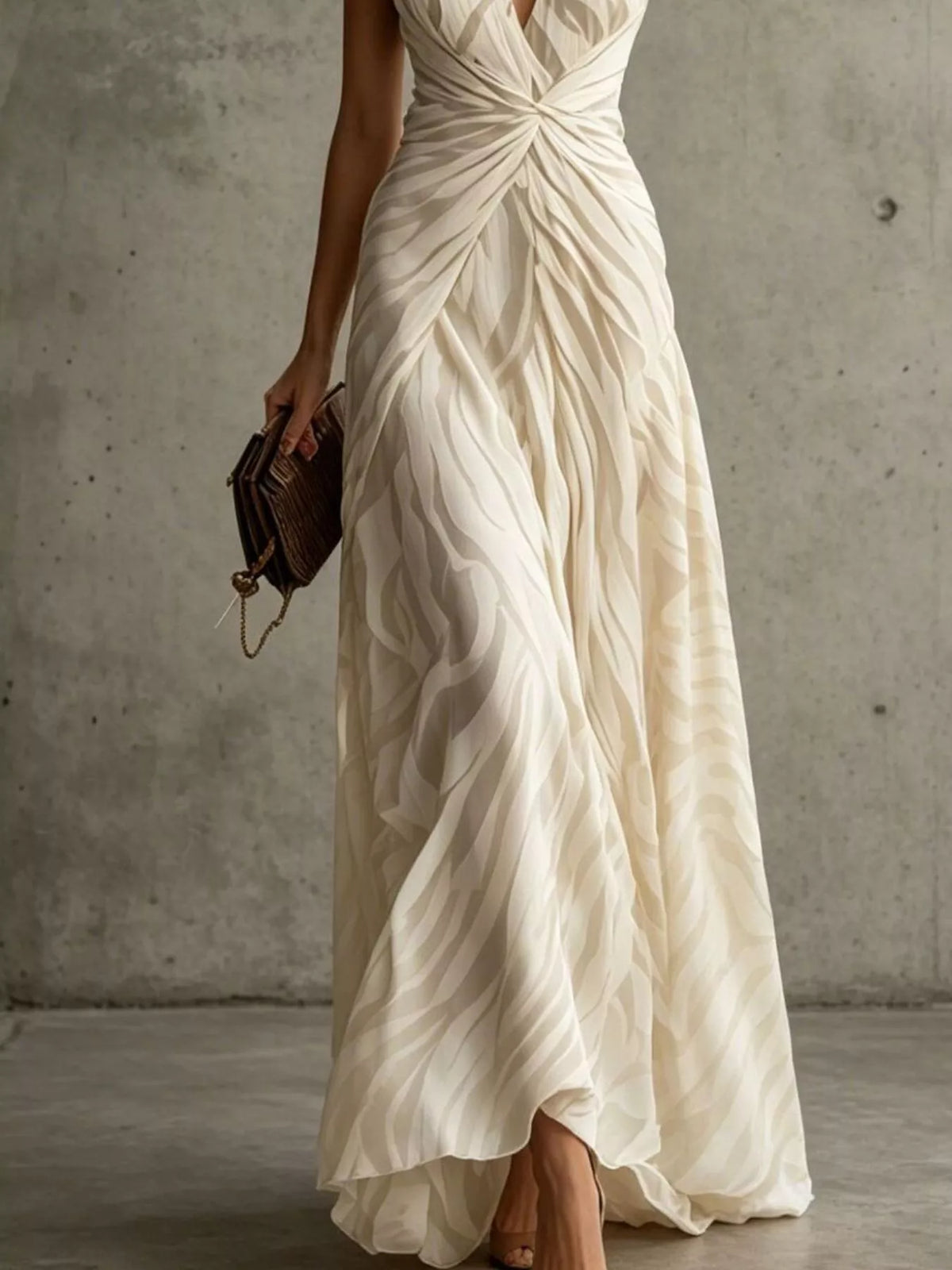 Twisted Halter Neck Maxi Dress