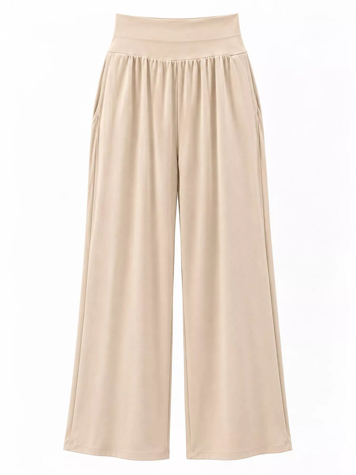 High-Rise Wide-Leg Pants with Pockets