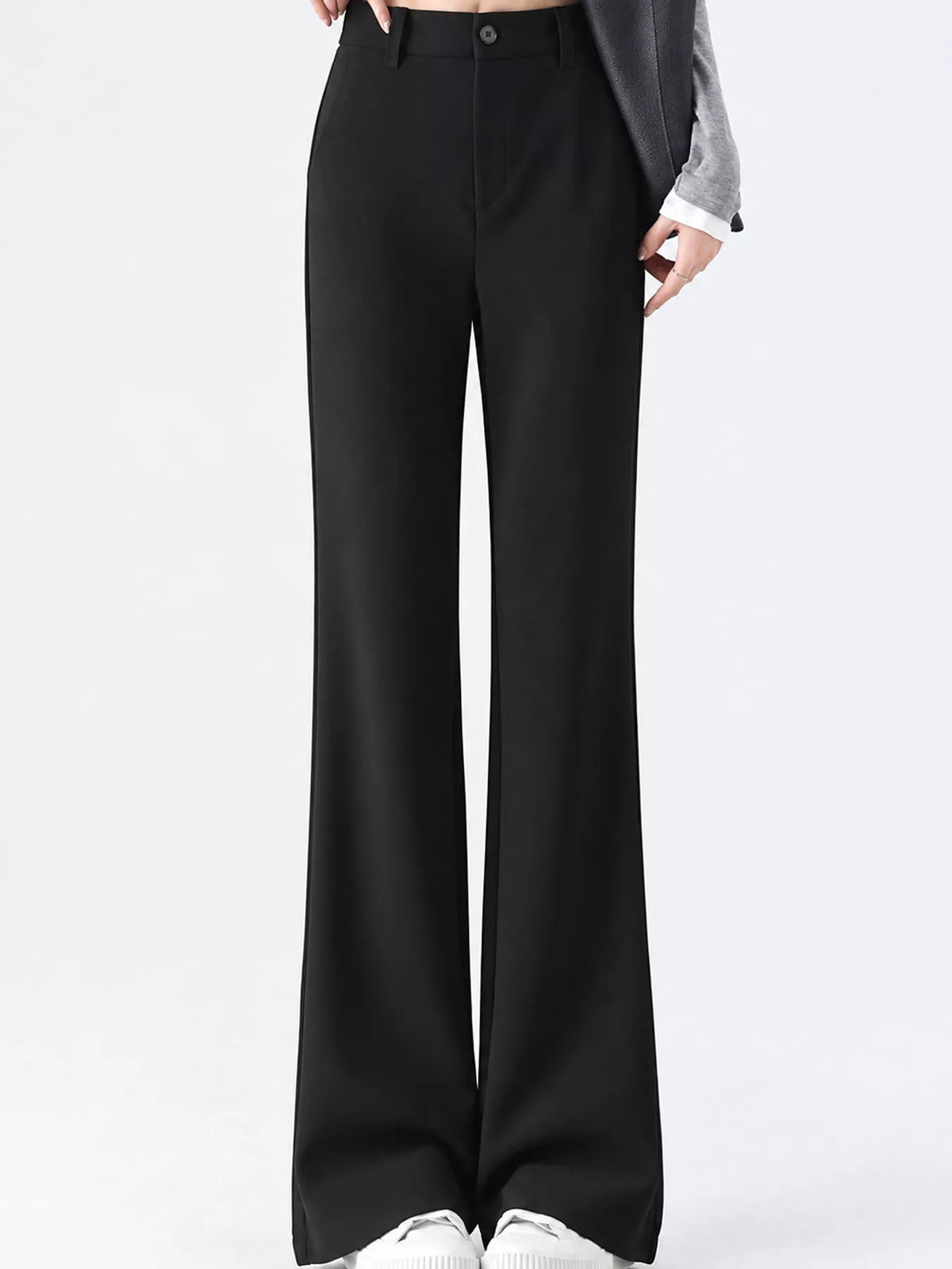 High-Waisted Straight-Leg Pants, Plus Size