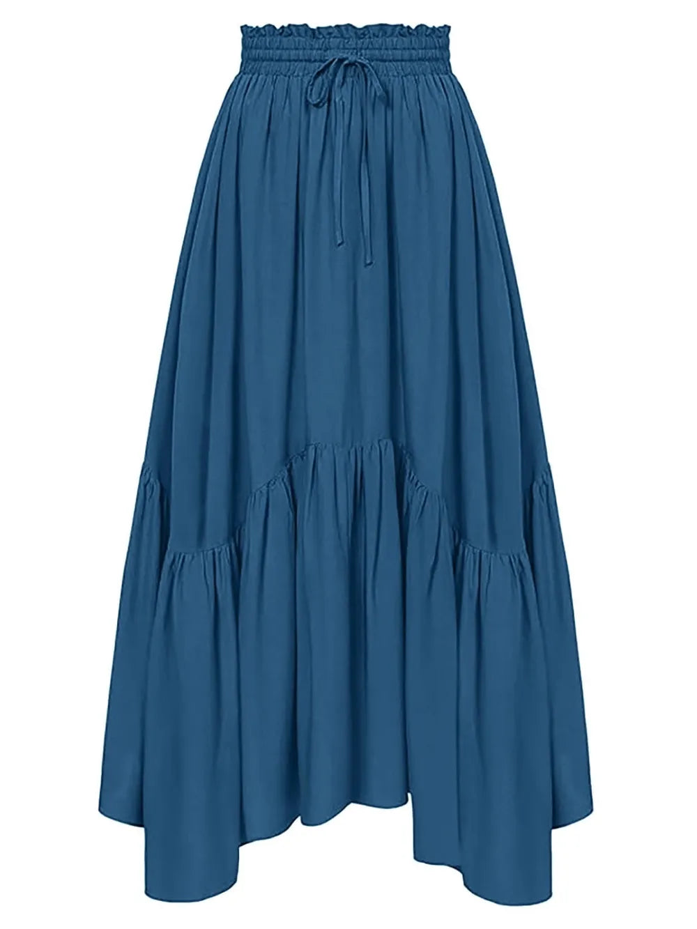 Smocked Waist Ruched Skirt by K&L