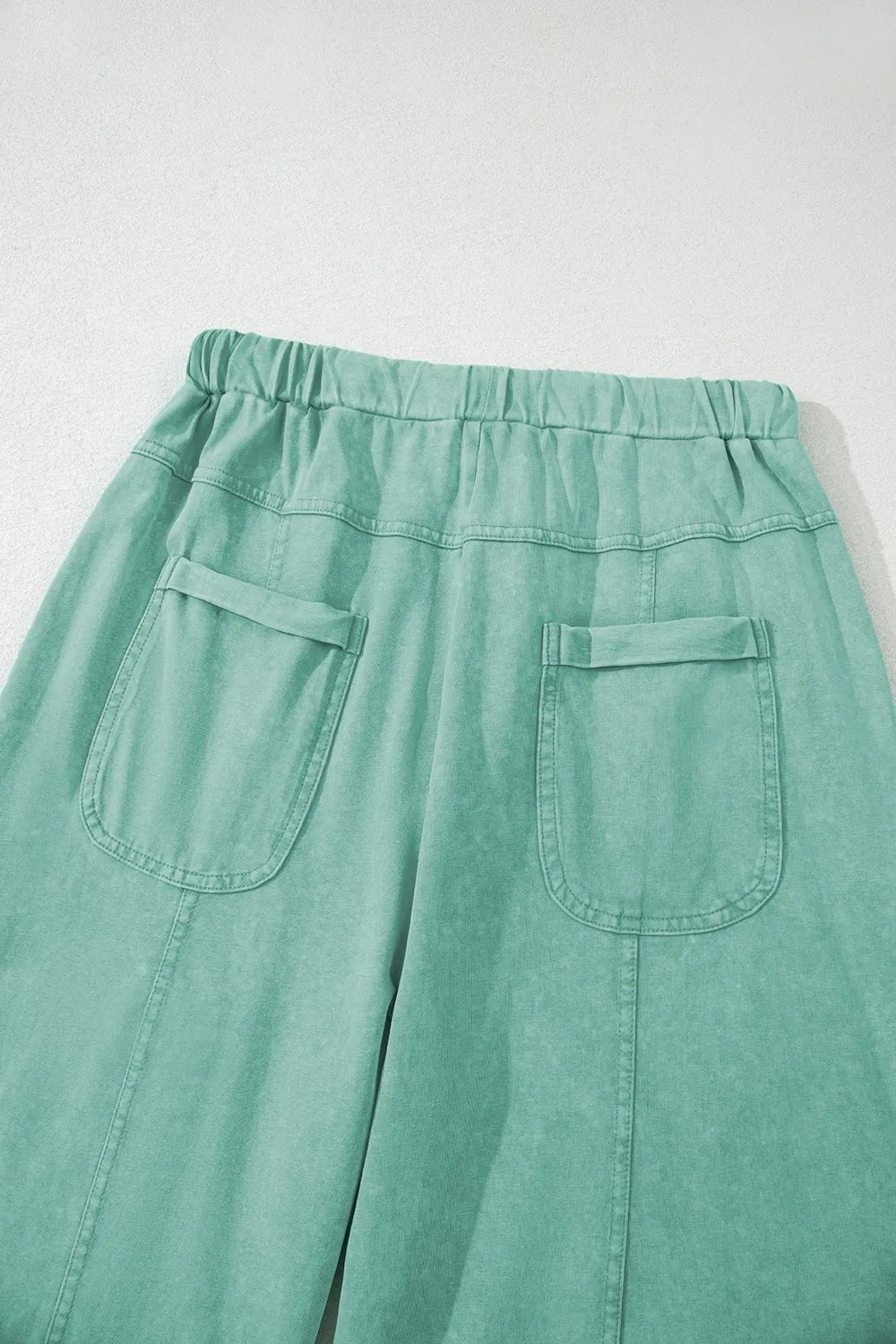 Mineral Wash High-Waist Wide Leg Cargo Pants