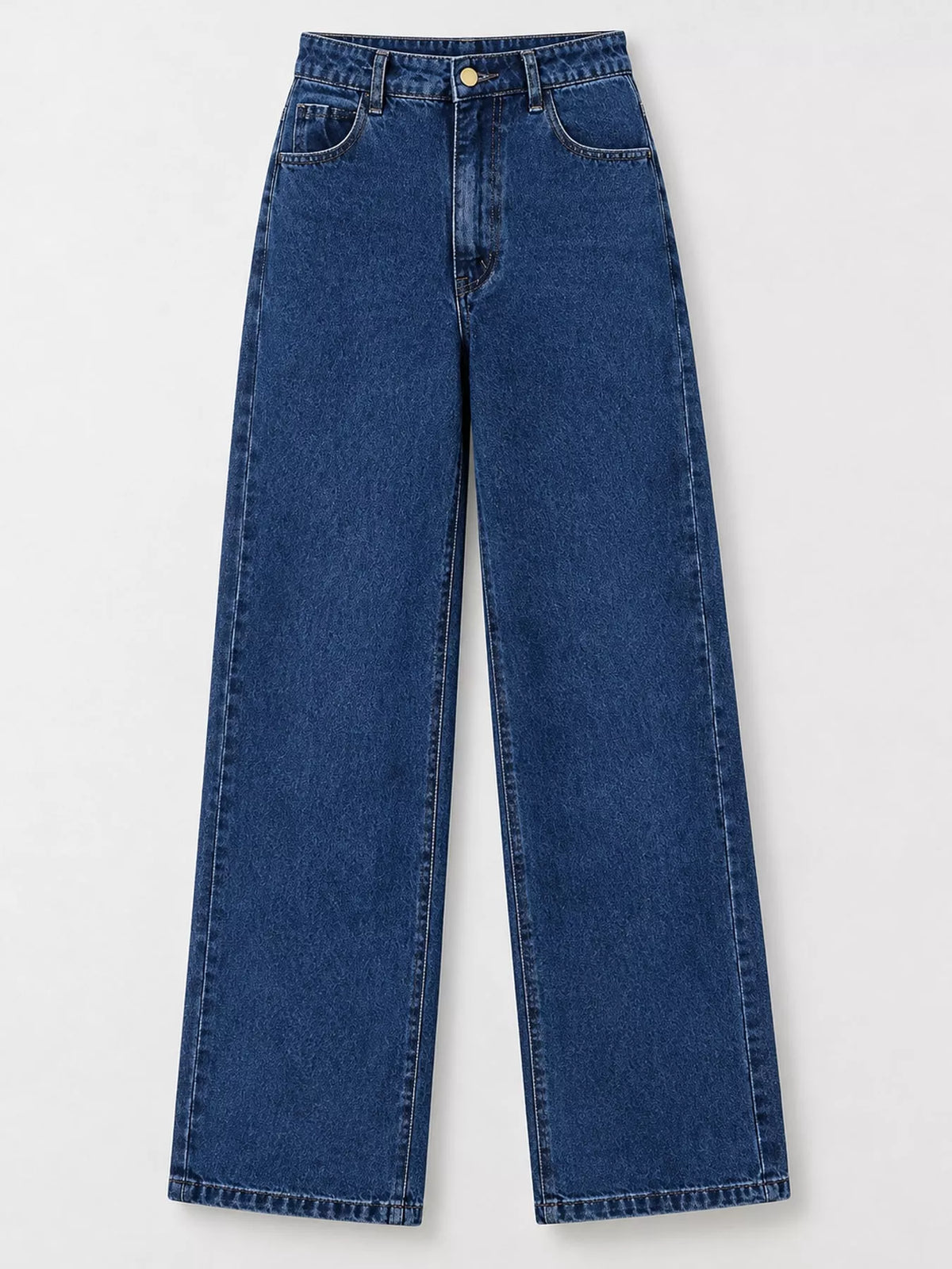 High-Waisted Vintage Wash Jeans