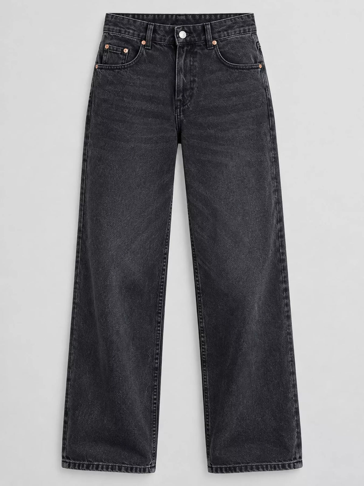 Wide-Leg Vintage Wash Jeans