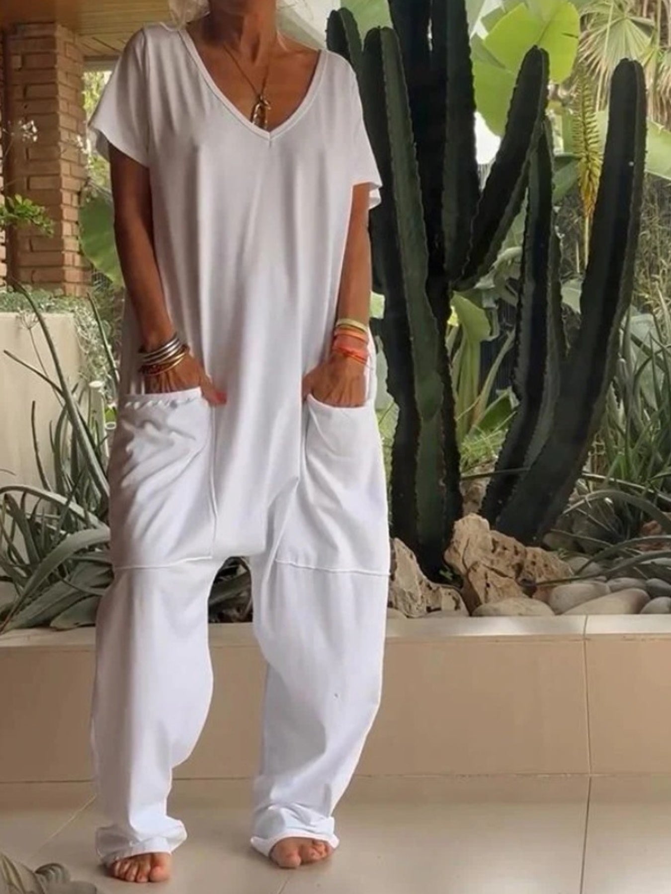 Loose Fit Wide Leg Jumpsuit