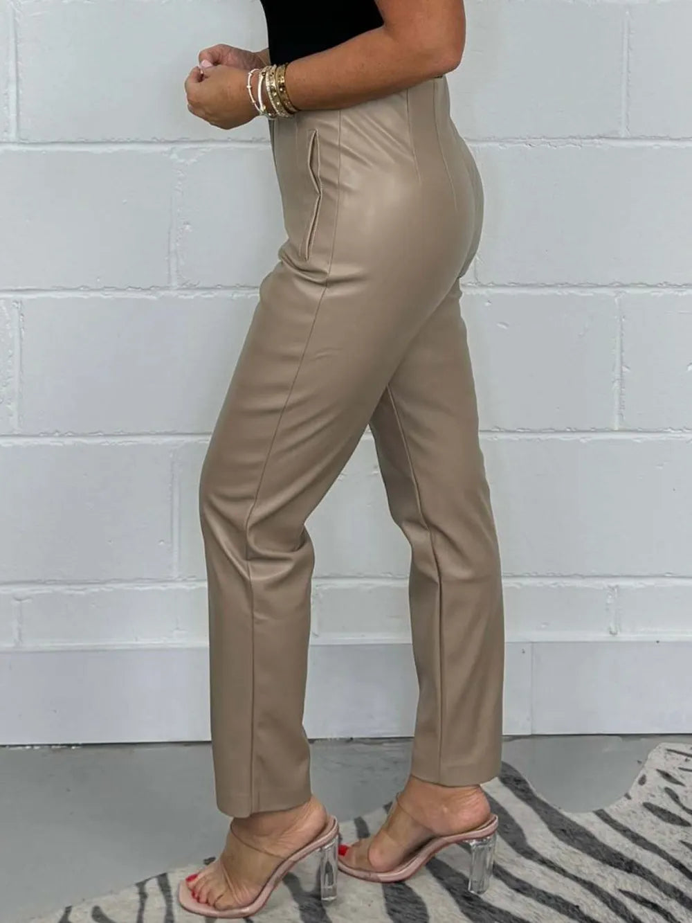 High Waist Straight Pants