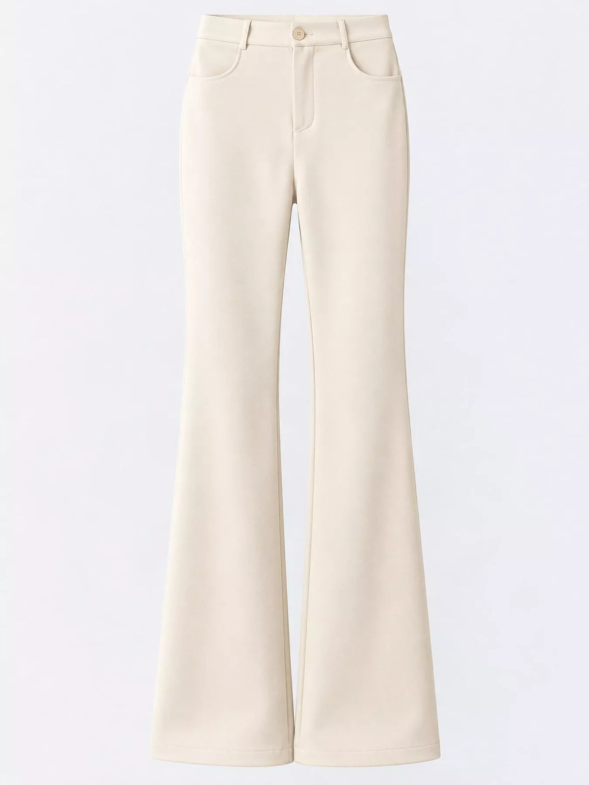High-Waisted Straight-Leg Pants, Plus Size