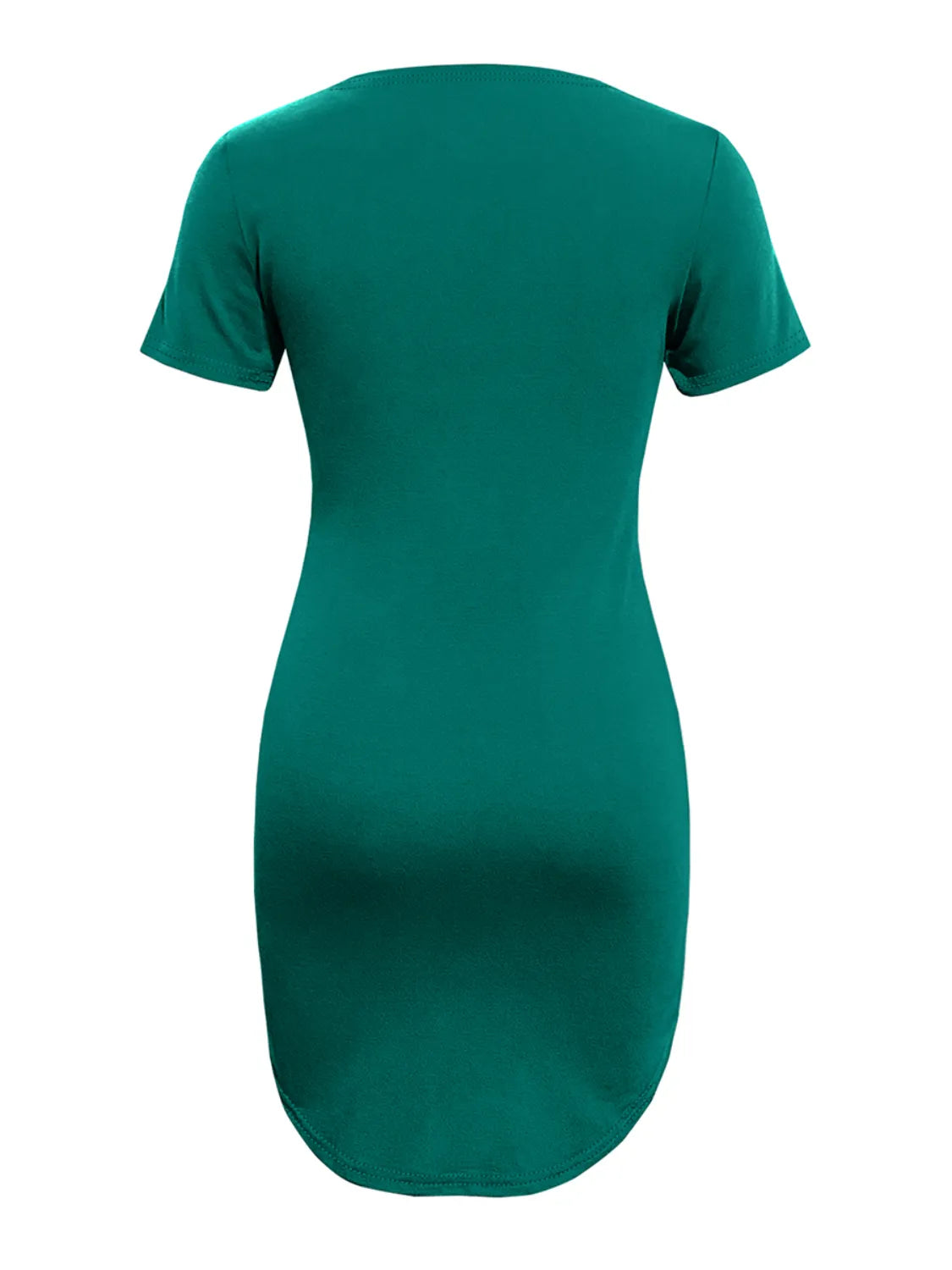 Short Sleeve Round Neck Mini Tee Dress