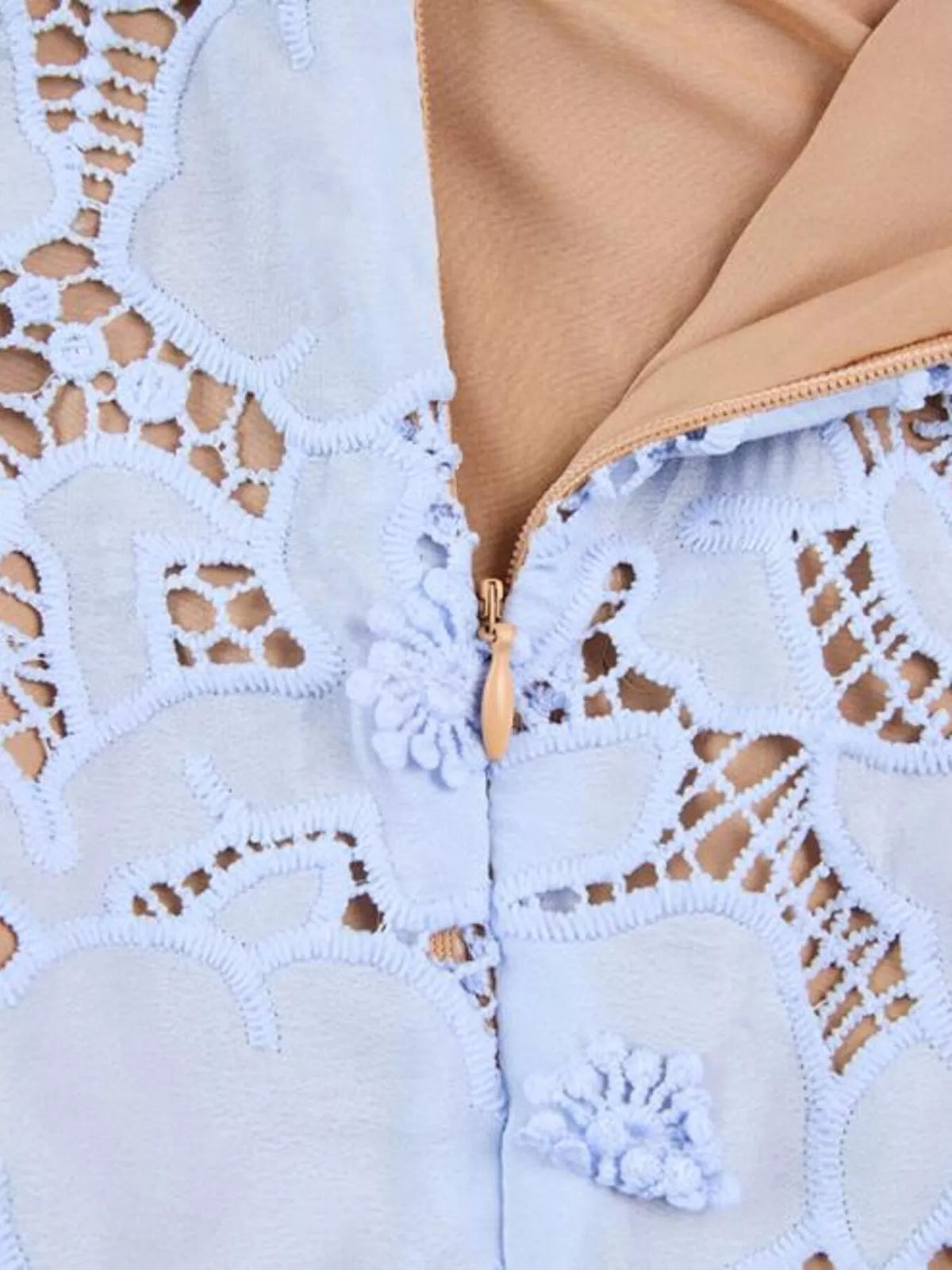 Floral Lace Short-Sleeve Midi Dress