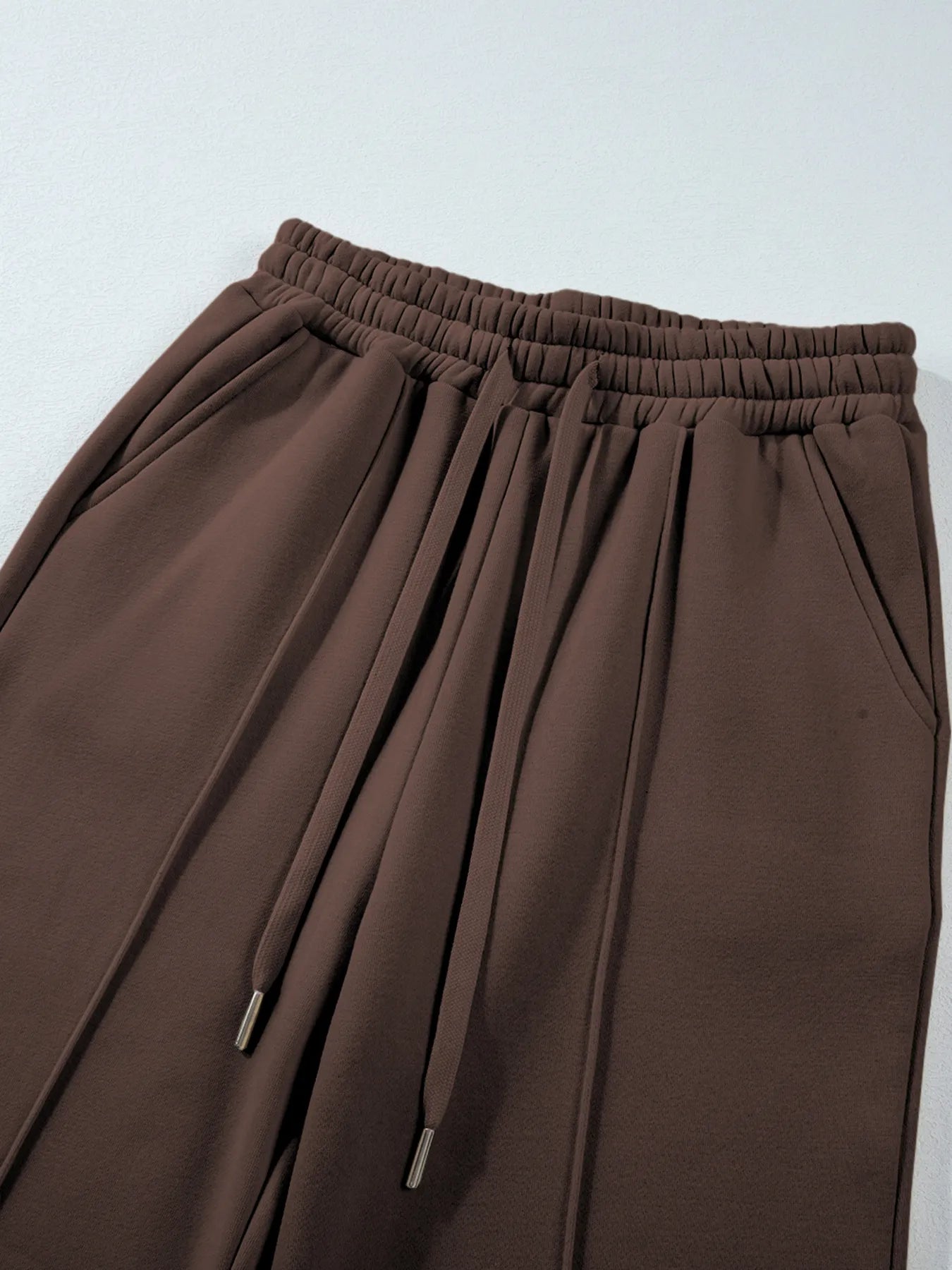 Collared Sweatshirt and High-Waist Pants Active Set
