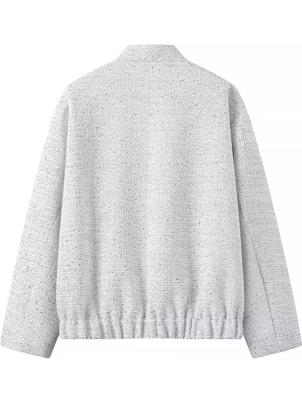 Tweed Bomber Jacket with Sequin Detail