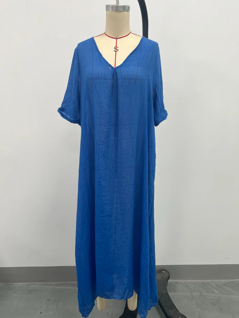 Plus Size V-Neck Midi Dress