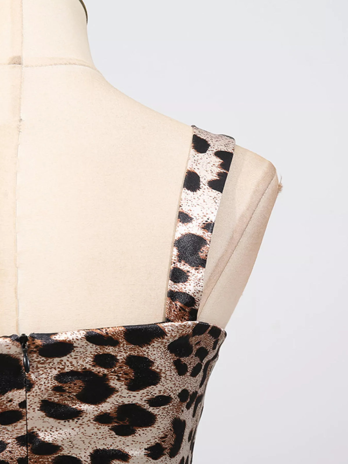 Leopard Print Bodycon Midi Dress
