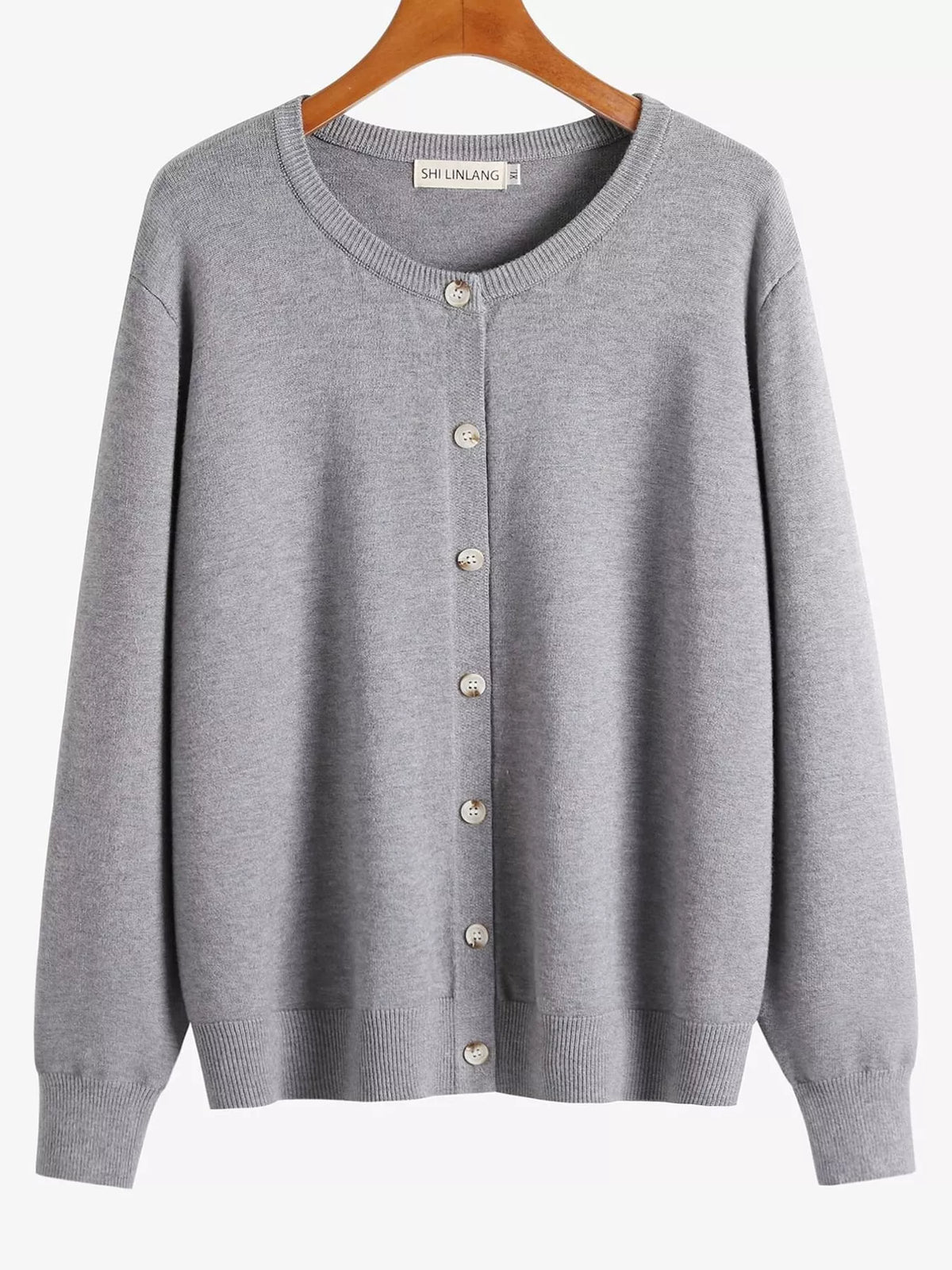 Button-Down Ribbed Knit Cardigan