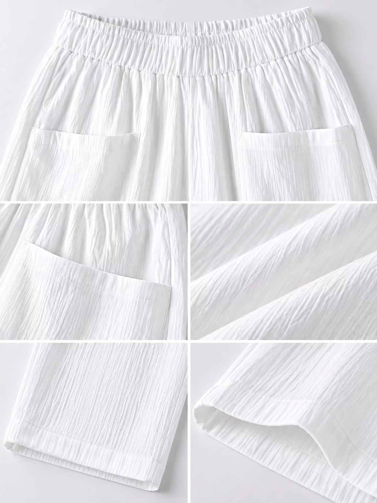 High-Waisted Elastic-Waist Harem Pants