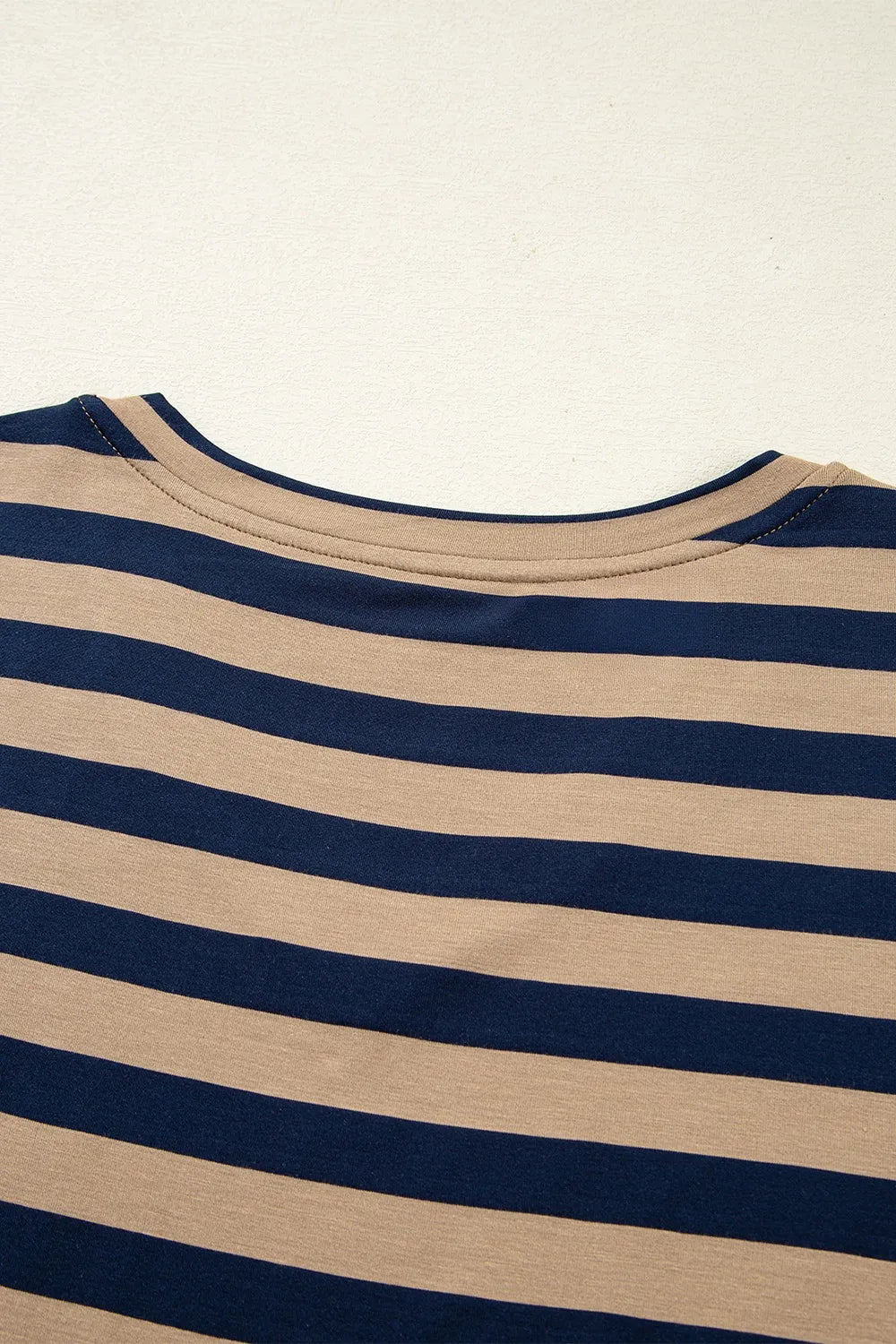 Striped V-Neck Midi T-Shirt Dress
