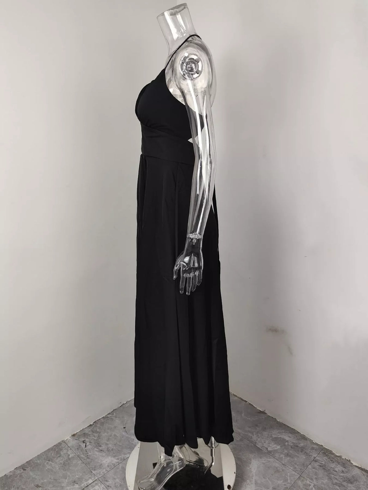 Sleeveless High-Slit Flowy Maxi Dress