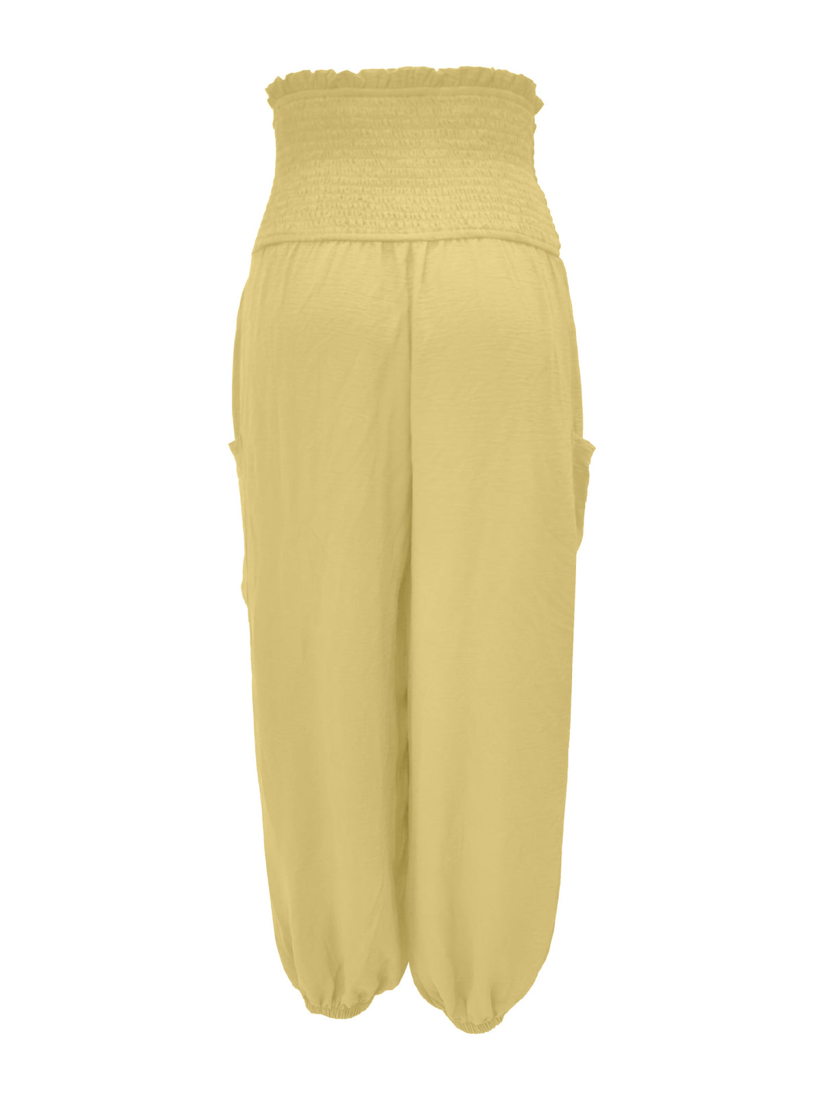 Smocked Waist Harem Pants