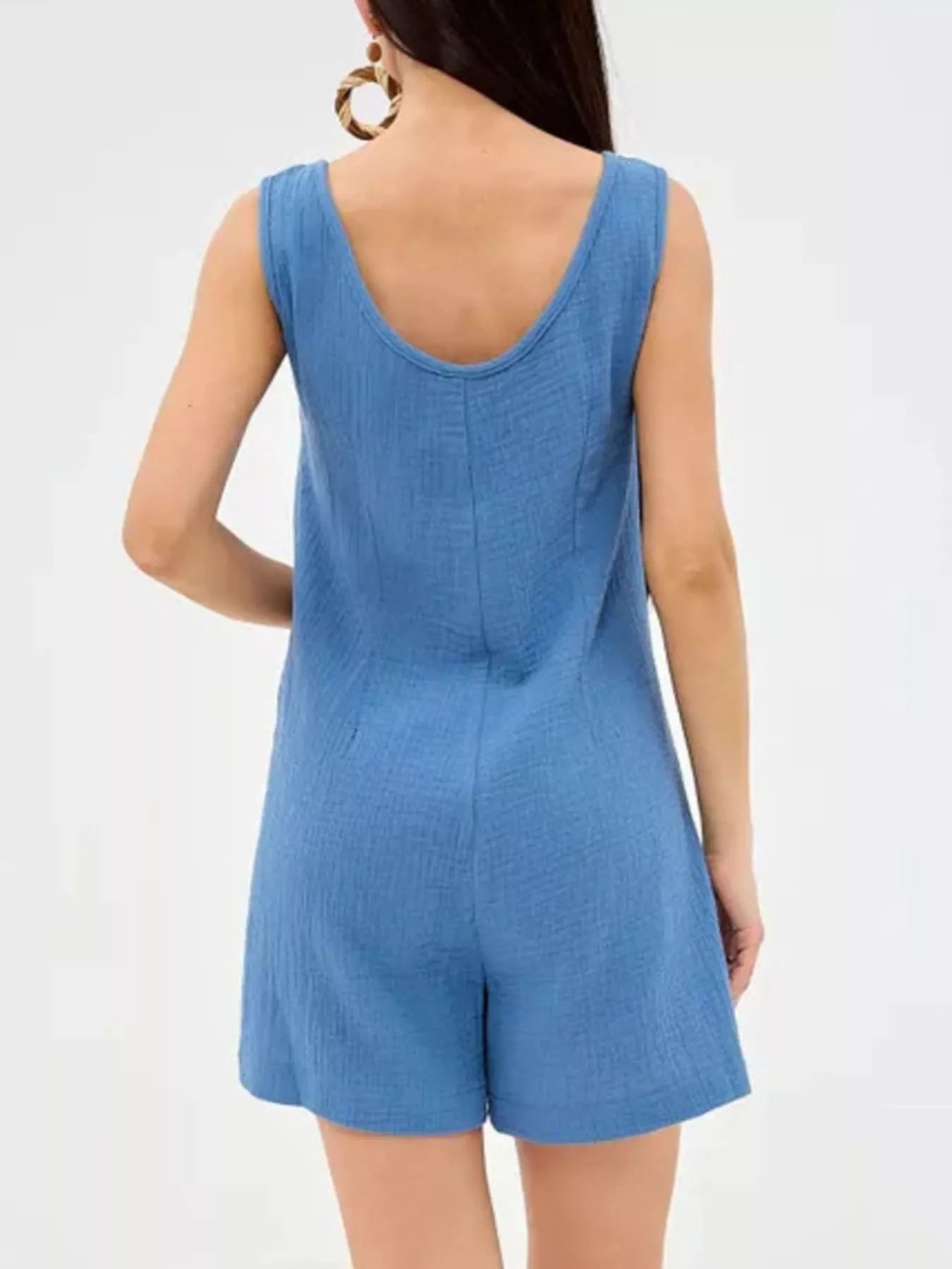 Button-Down Sleeveless Romper