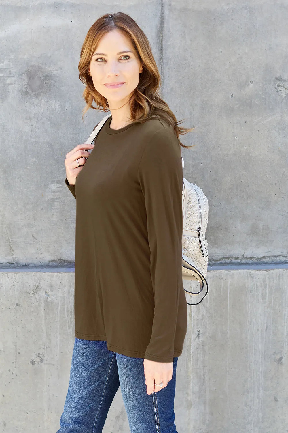 Basic Bae Round Neck Long Sleeve Top