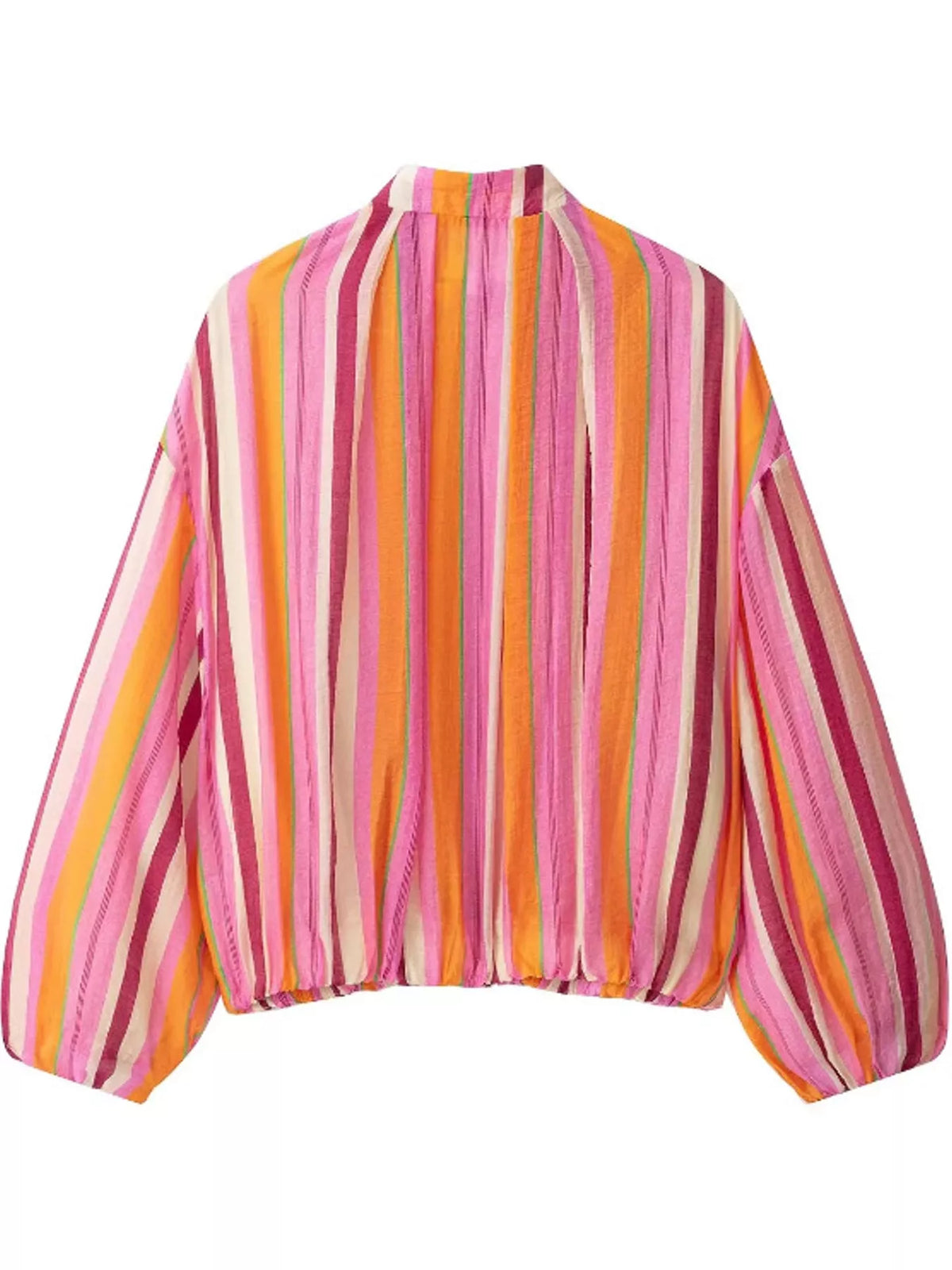 Vibrant Striped Zip-Up Jacket