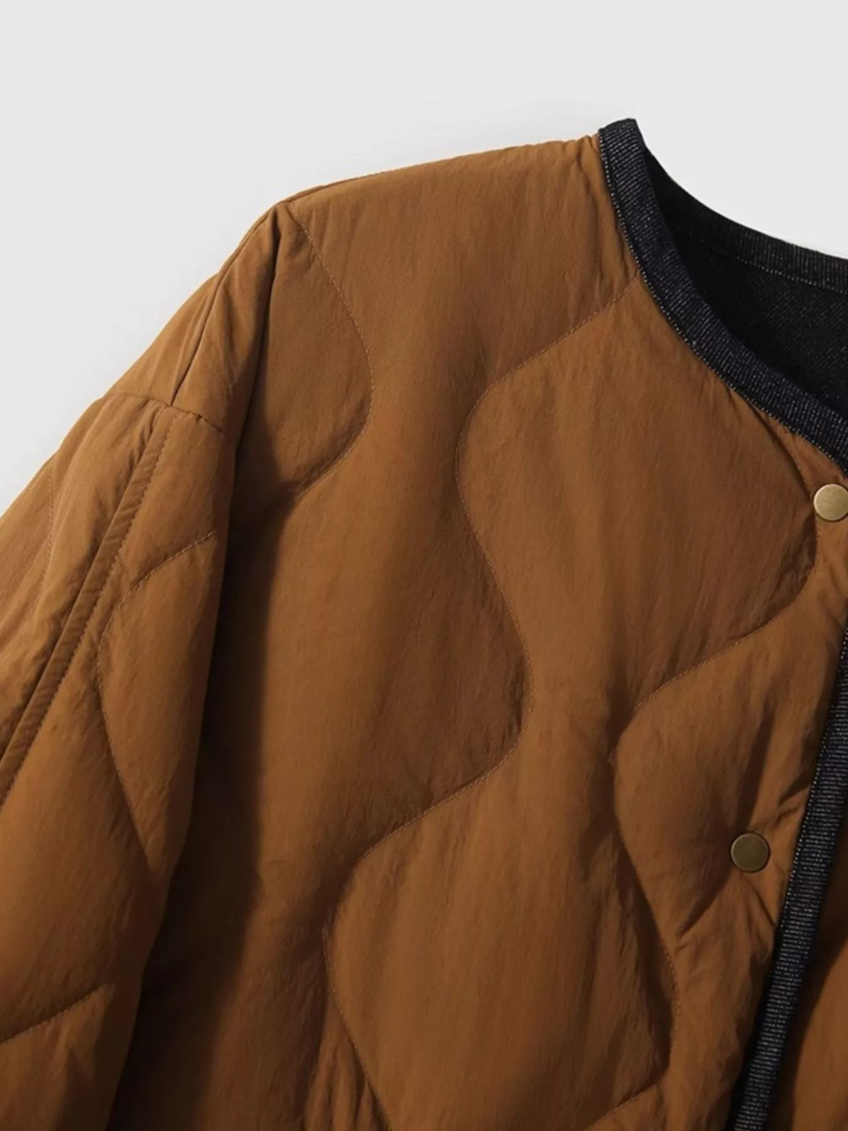 Diamond-Quilted Reversible Down Jacket in Dark
