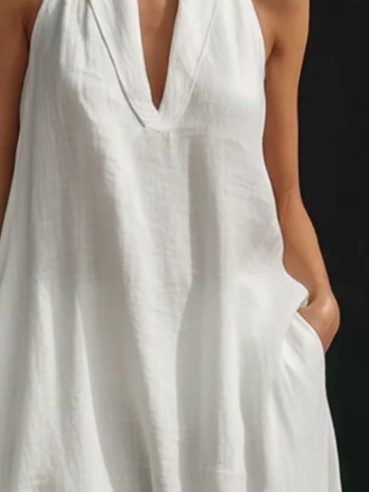 Halter Neck Pocketed Maxi Dress