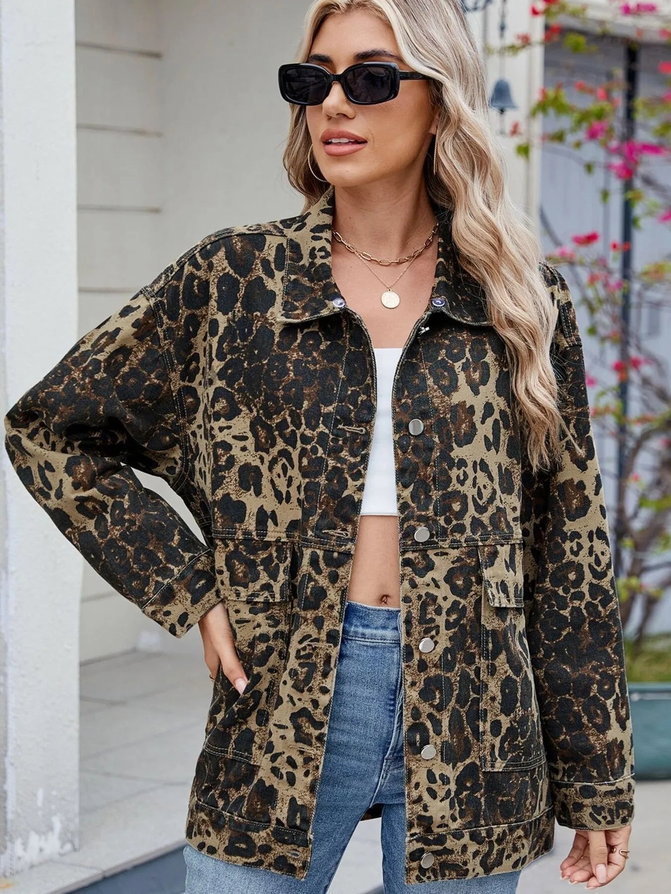Oversized Long Sleeve Denim Jacket by Moni Wear