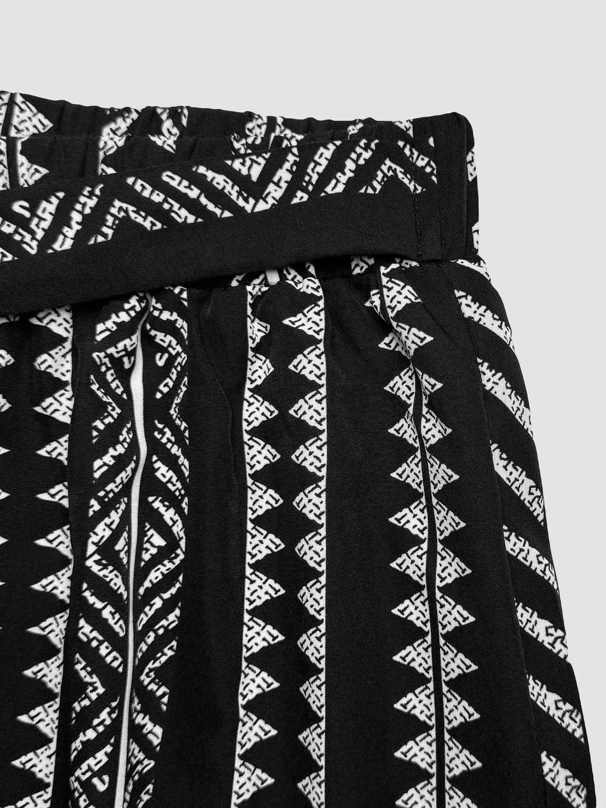 Boho Print Wide-Leg Pants