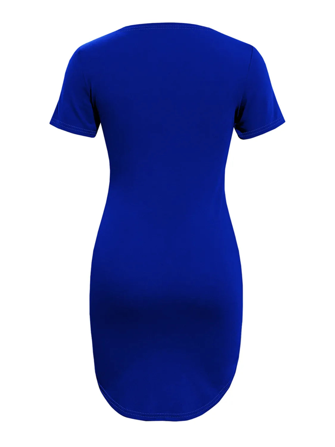 Short Sleeve Round Neck Mini Tee Dress