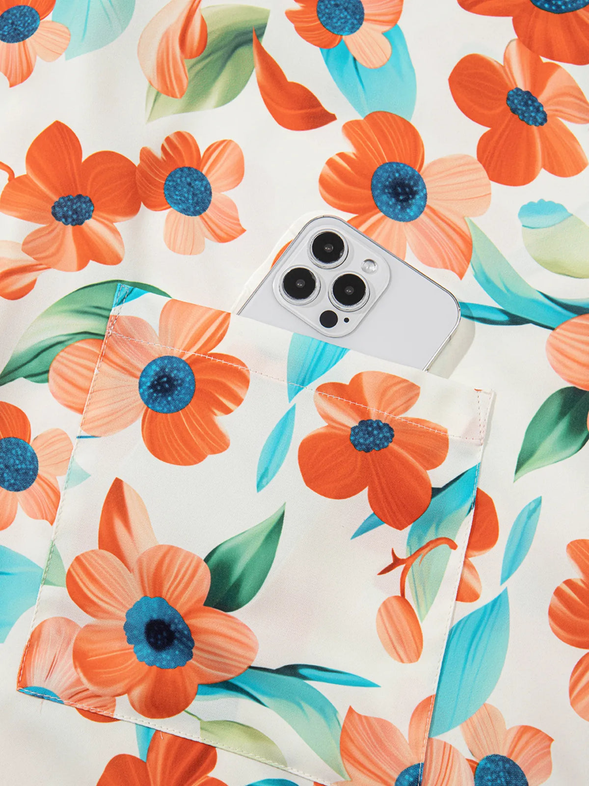 Contrast Trim Floral Tiered Mini Dress