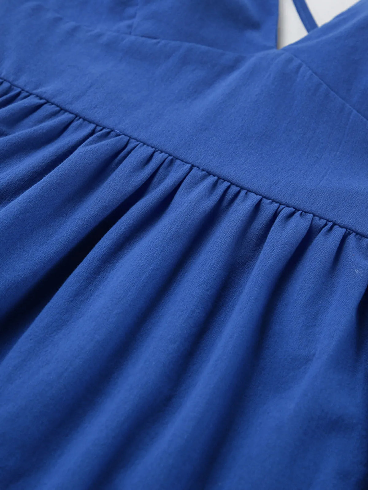 V-Neck Tiered Maxi Cami Dress in Blue