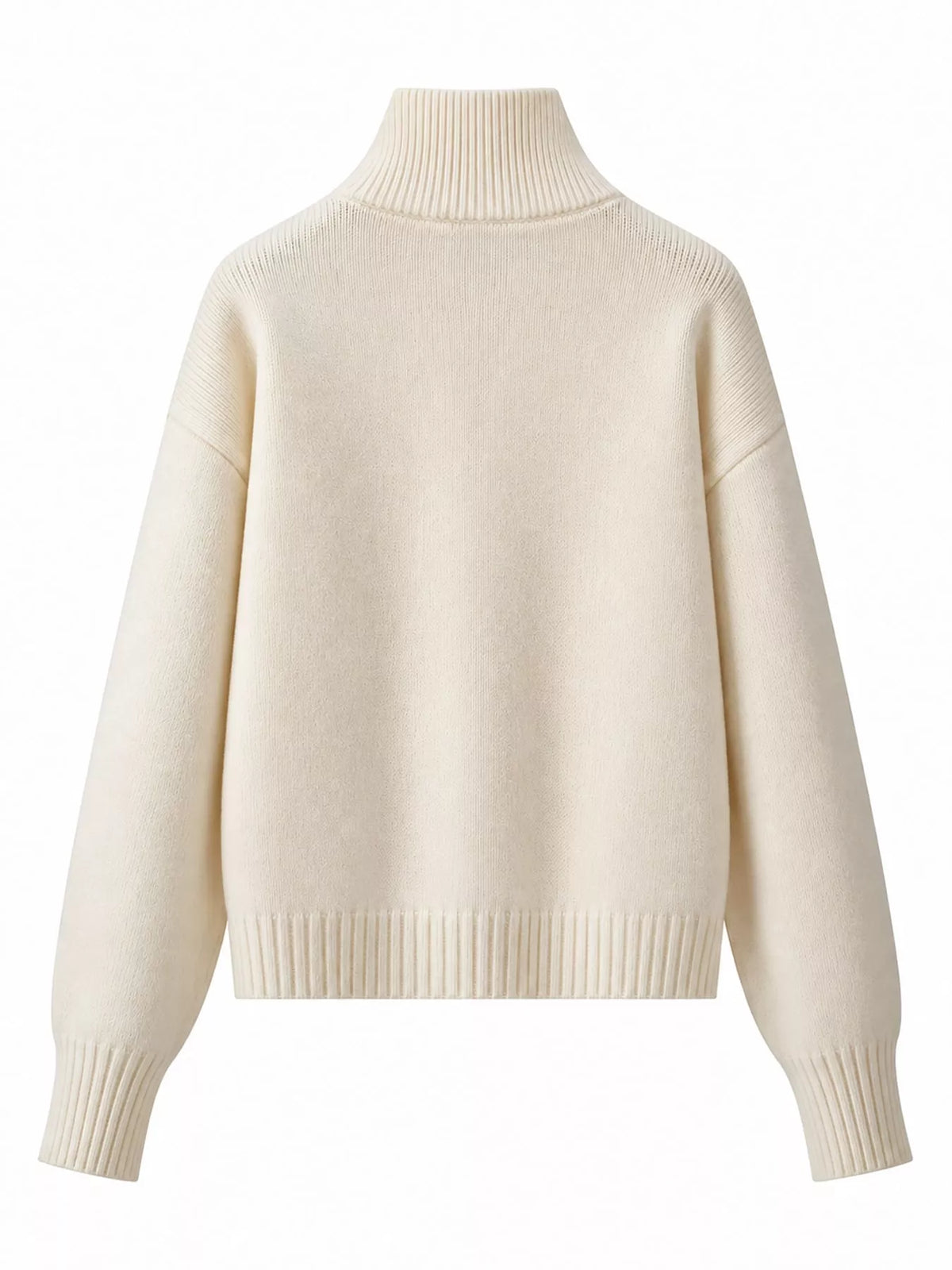 Turtleneck Zip-Up Cardigan