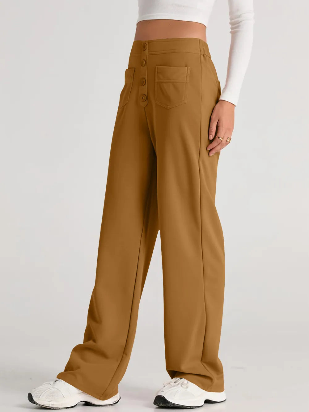 High-Rise Wide-Leg Pants by K&L
