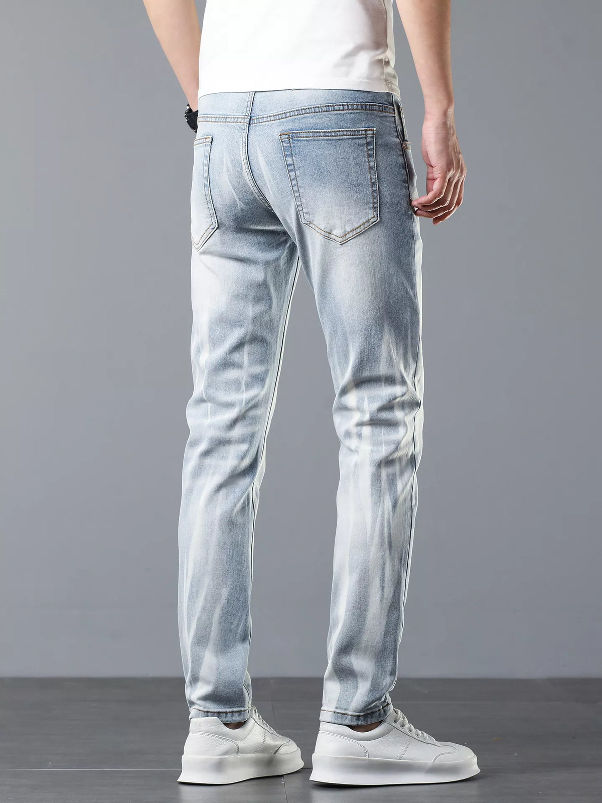 Slim Fit Jeans in Light Blue by True Self