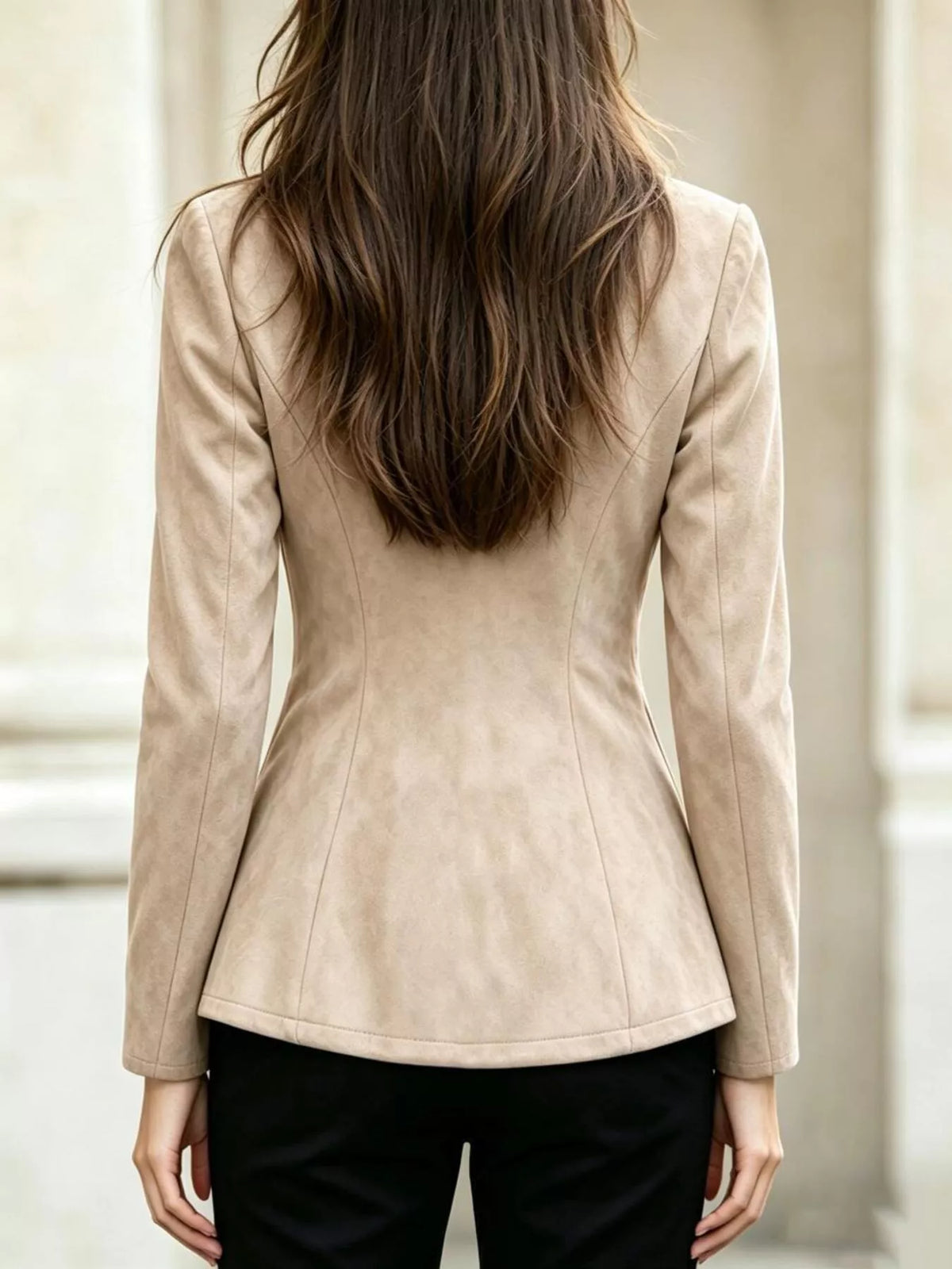 Long Sleeve Buckle Belted Jacket