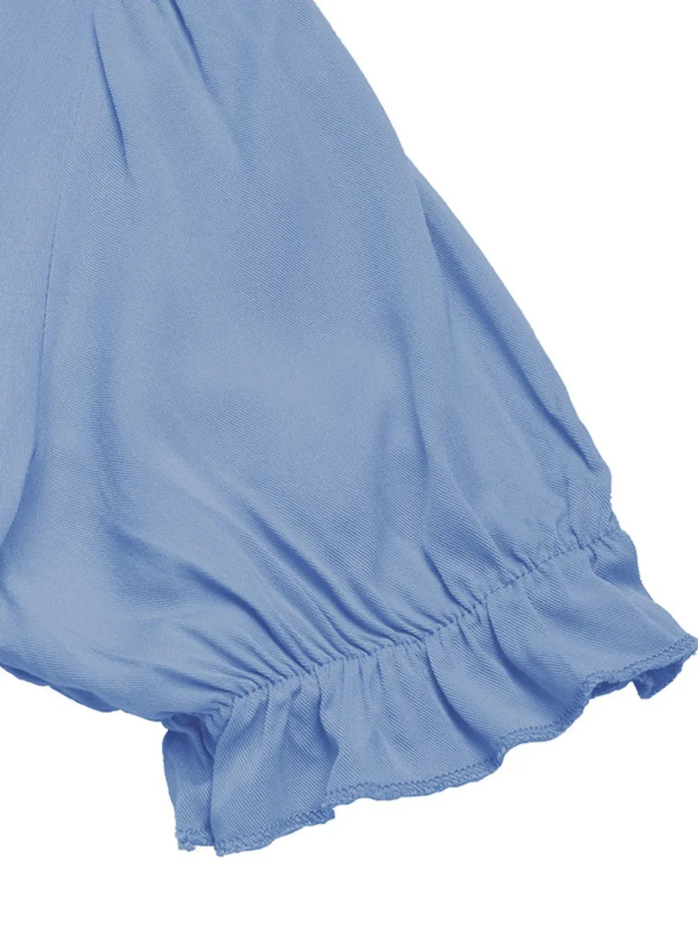 Notched Tiered Midi Dress in Light Blue