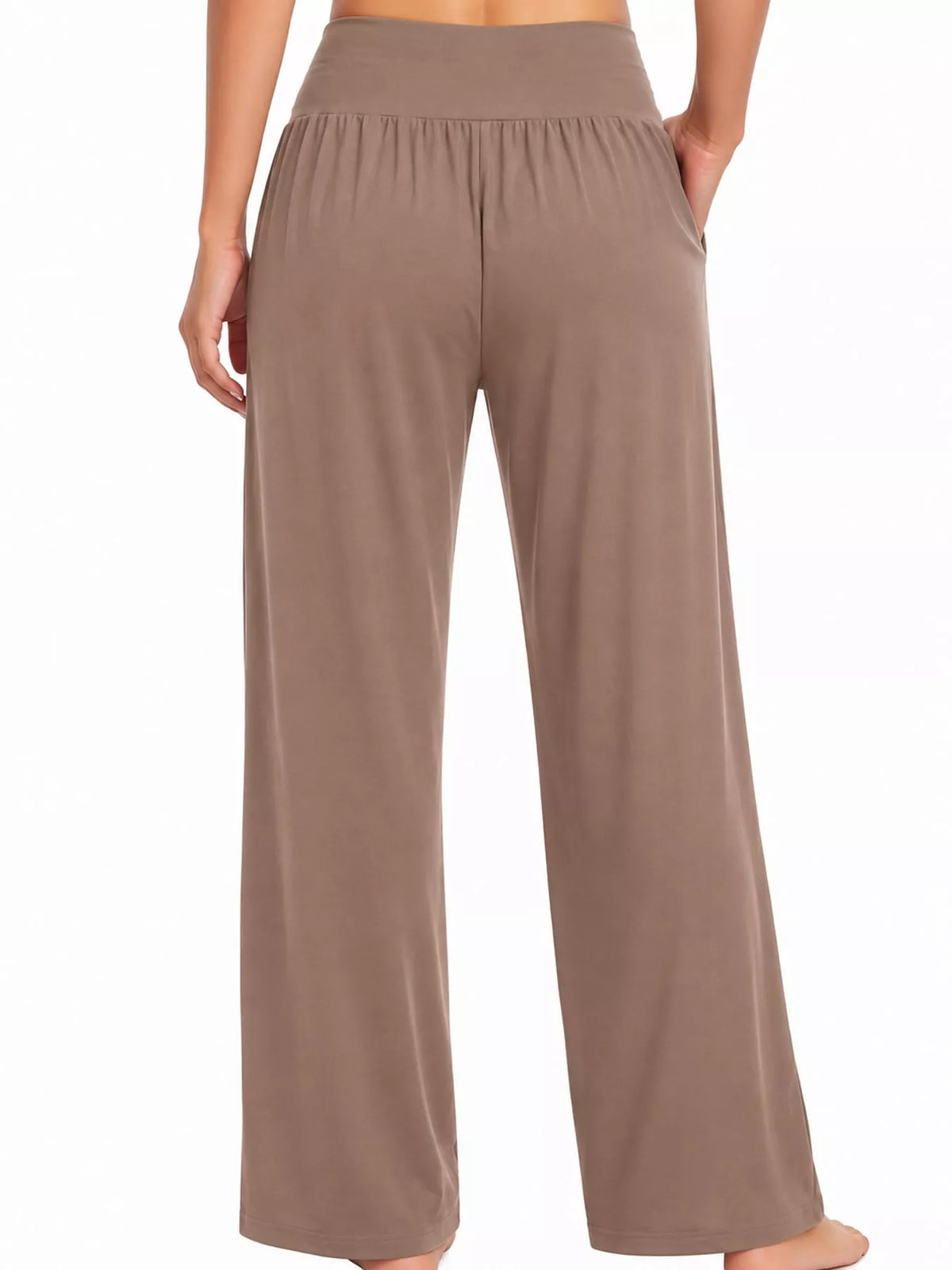 High-Rise Wide-Leg Pants with Pockets
