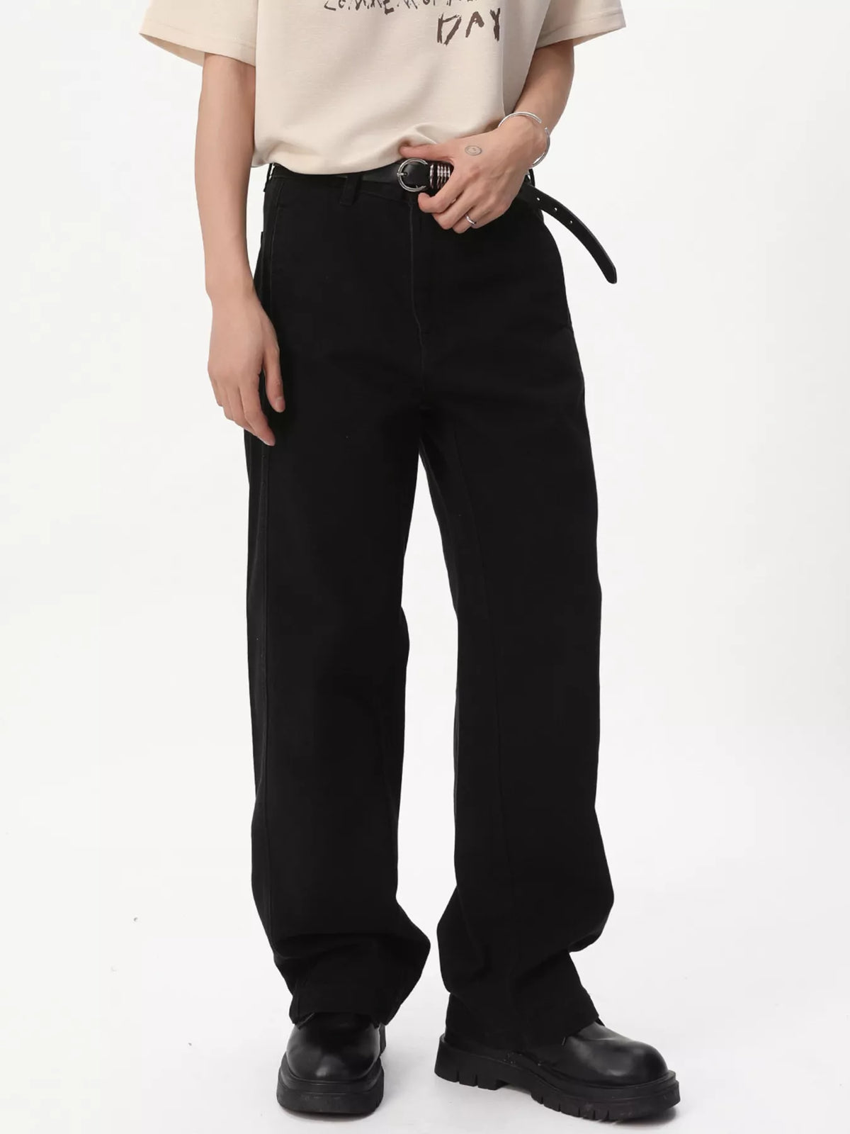 Vintage Wash Wide Leg Jeans in Brown by DashingTogs