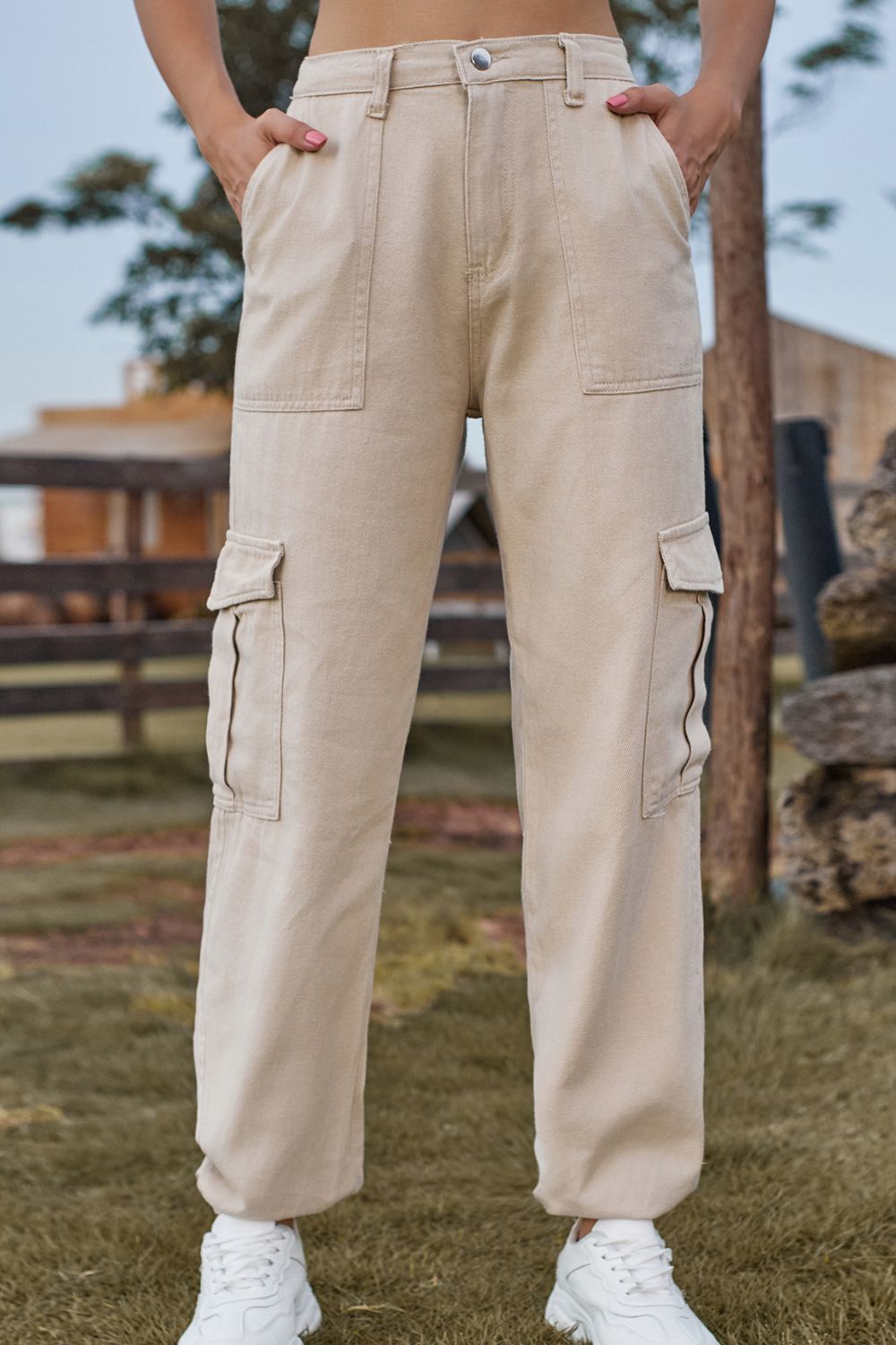Long Denim Jeans with Pockets by Manny