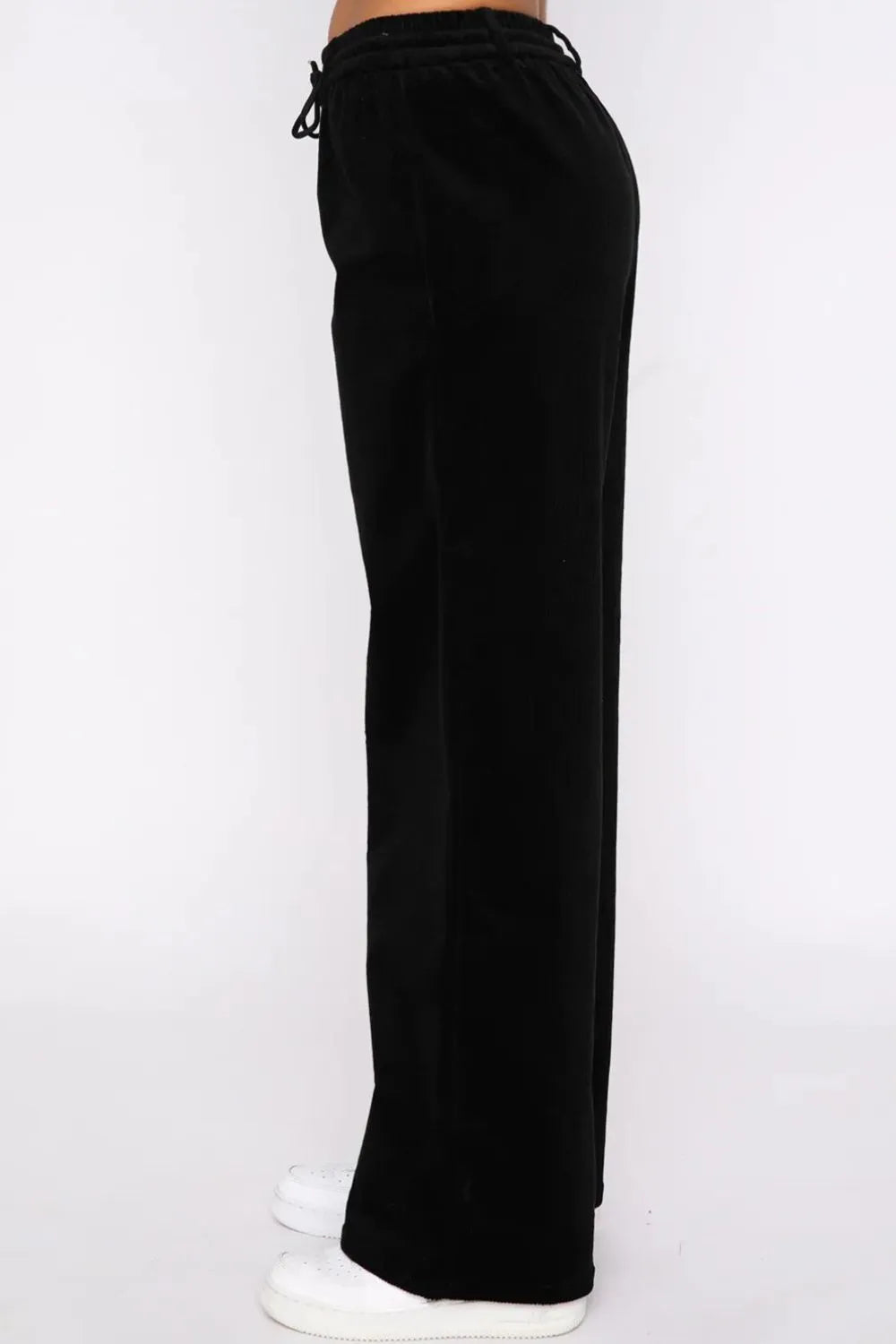 Wide-Leg Active Pants with Drawstring Waist