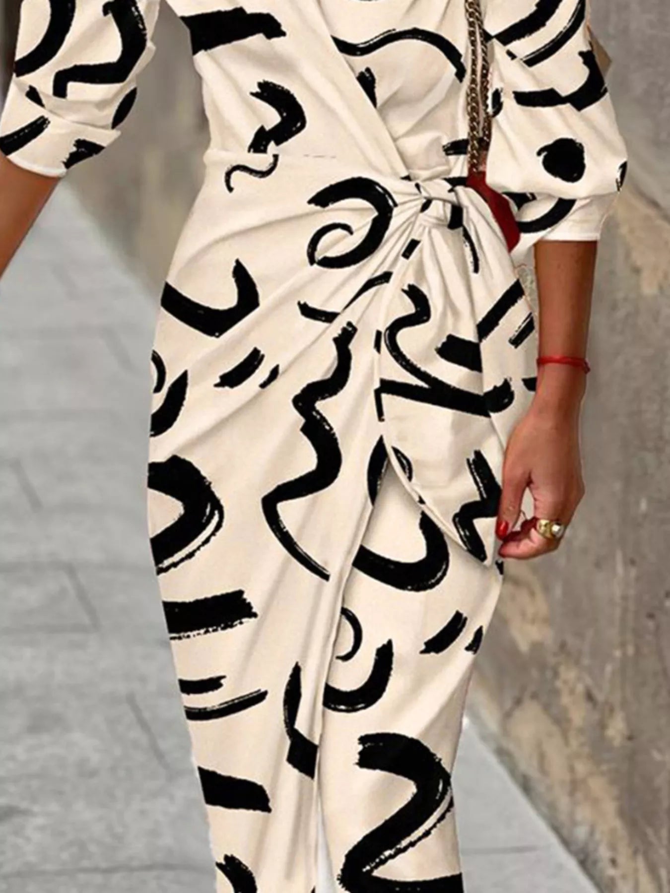 Printed Collared Shirt Dress