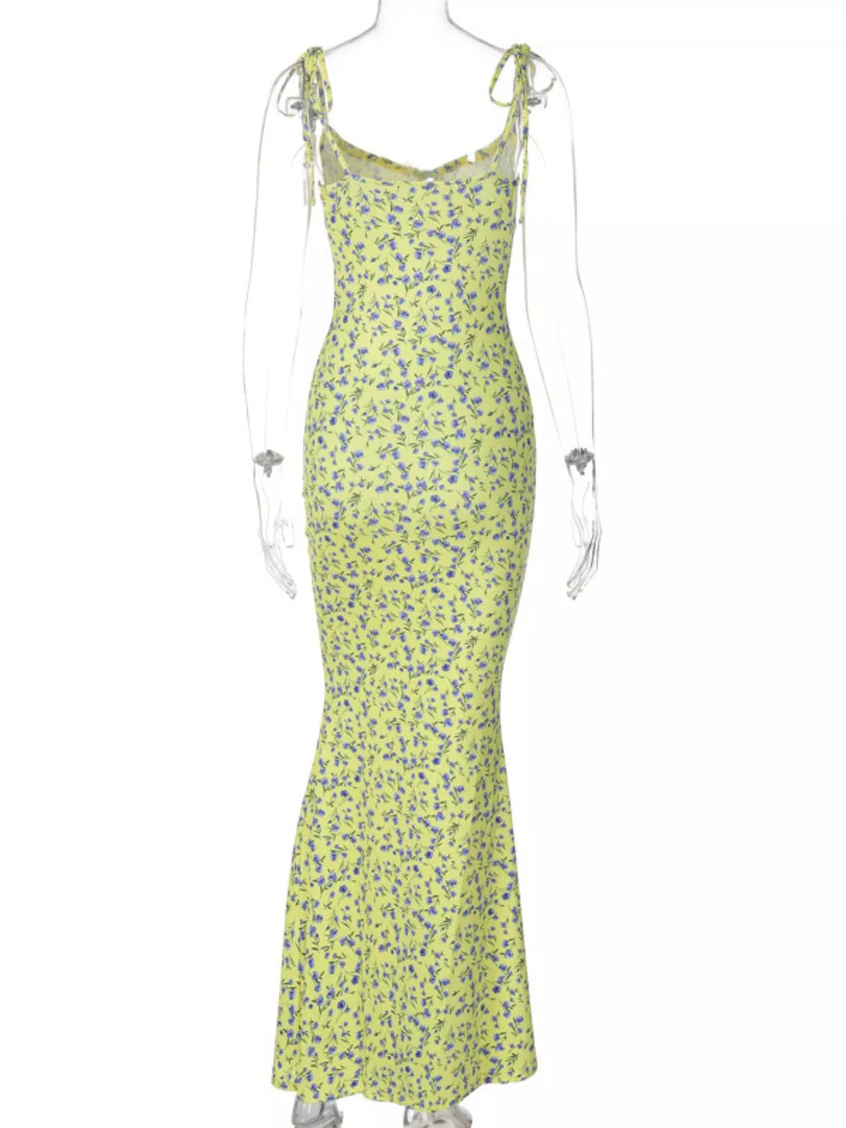 Floral Tie-Strap Bodycon Maxi Dress by Calliope